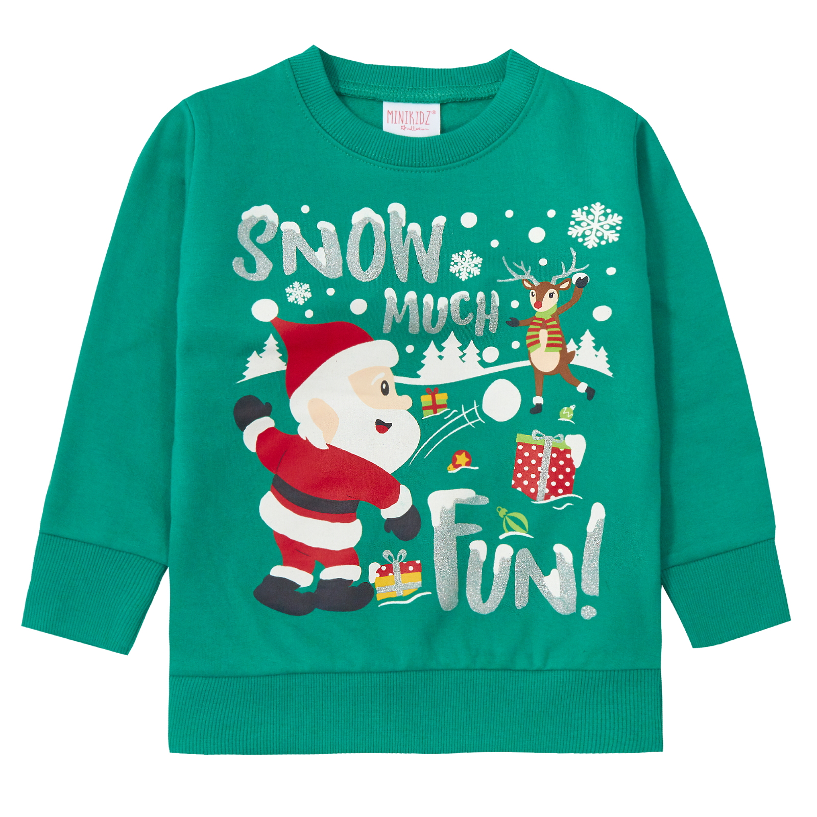 Girls Boys Christmas Jumpers For Kids 100% Cotton Sweater Novelty Xmas Tops      - Picture 16 of 31