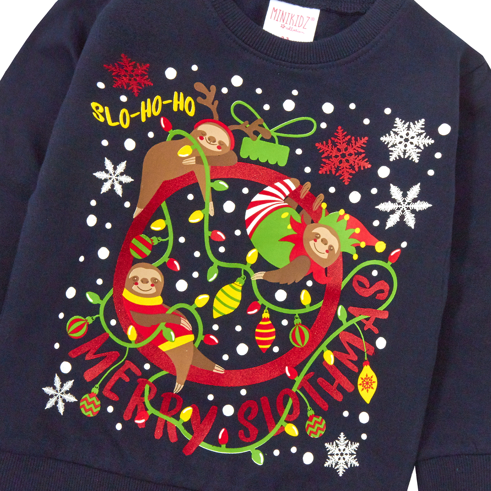 Girls Boys Christmas Jumpers For Kids 100% Cotton Sweater Novelty Xmas Tops      - Picture 15 of 31