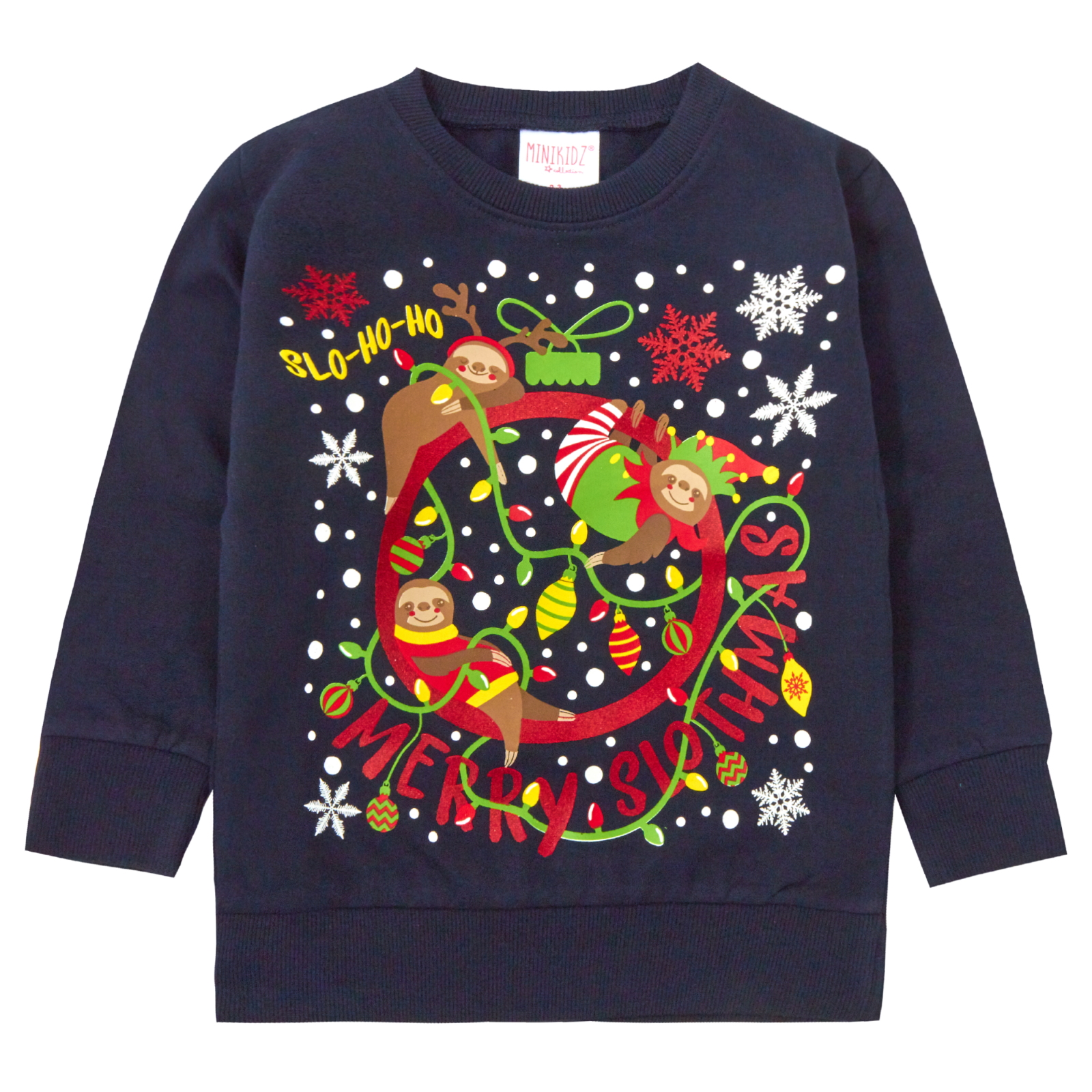 Girls Boys Christmas Jumpers For Kids 100% Cotton Sweater Novelty Xmas Tops      - Picture 14 of 31