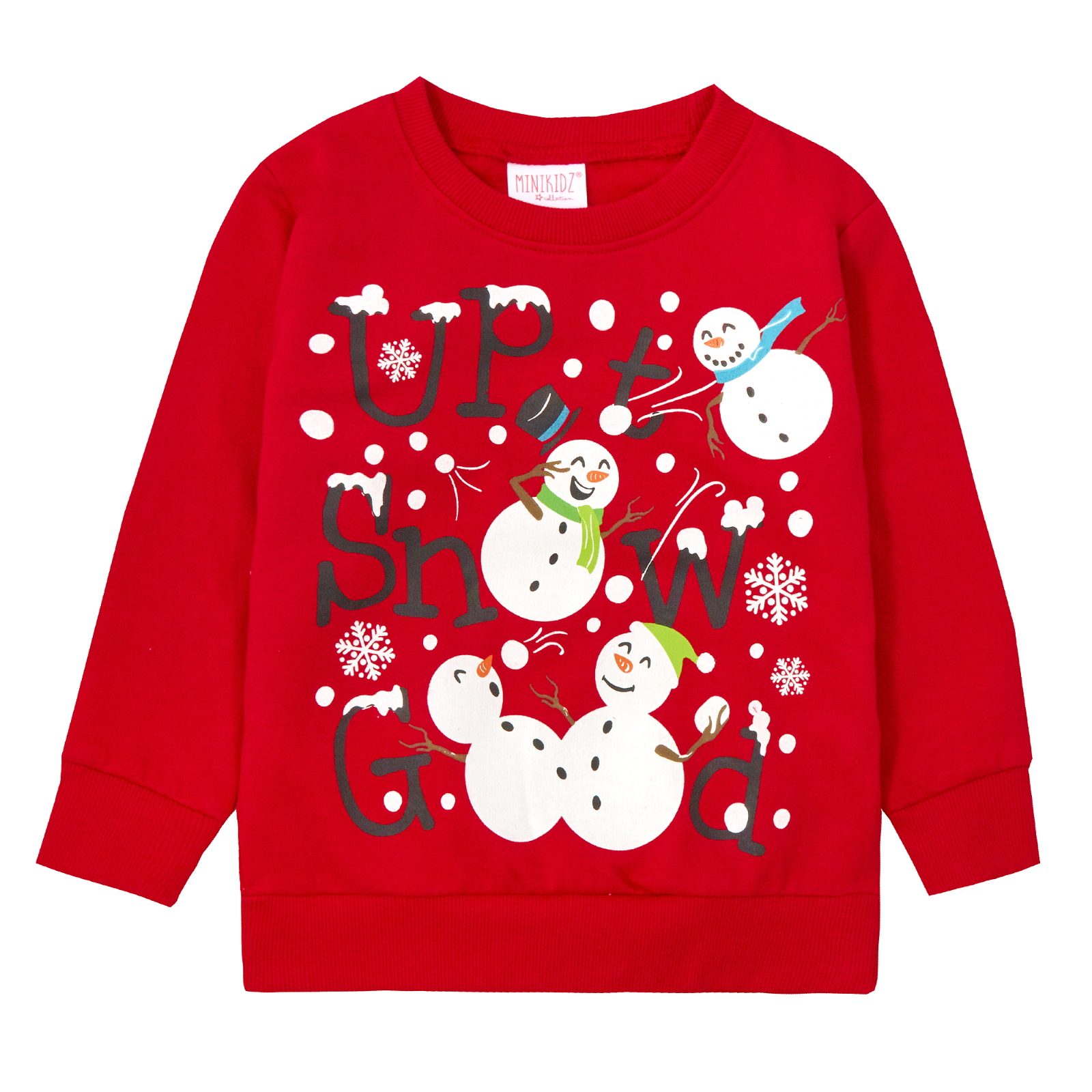Girls Boys Christmas Jumpers For Kids 100% Cotton Sweater Novelty Xmas Tops      - Picture 24 of 31