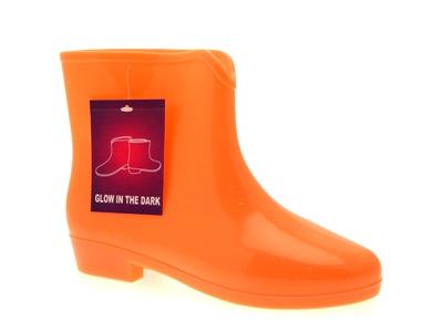 WOMENS LADIES ANKLE GLOW IN THE DARK WELLIES WELLINGTON FESTIVAL RAIN BOOTS 3-8 - Picture 14 of 25