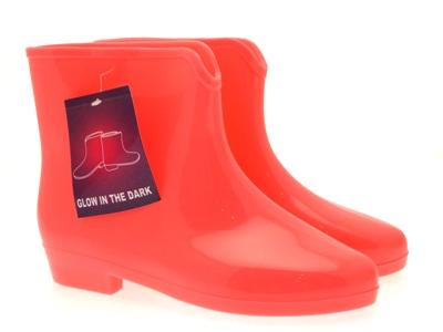 WOMENS LADIES ANKLE GLOW IN THE DARK WELLIES WELLINGTON FESTIVAL RAIN BOOTS 3-8 - Picture 25 of 25