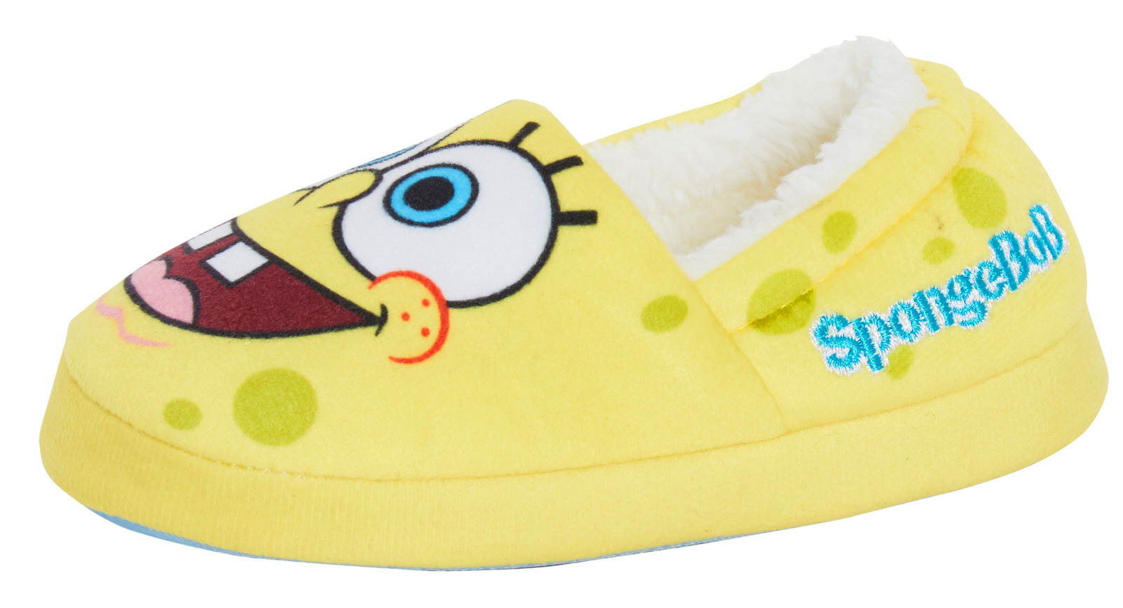 Spongebob Squarepants Slippers Fleece Lined Mules Boys Girls Slip On