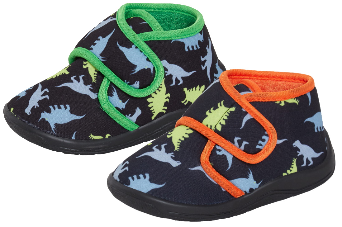 Boys Dinosaur Slipper Booties Kids Dino Slippers First Walkers Nursery
