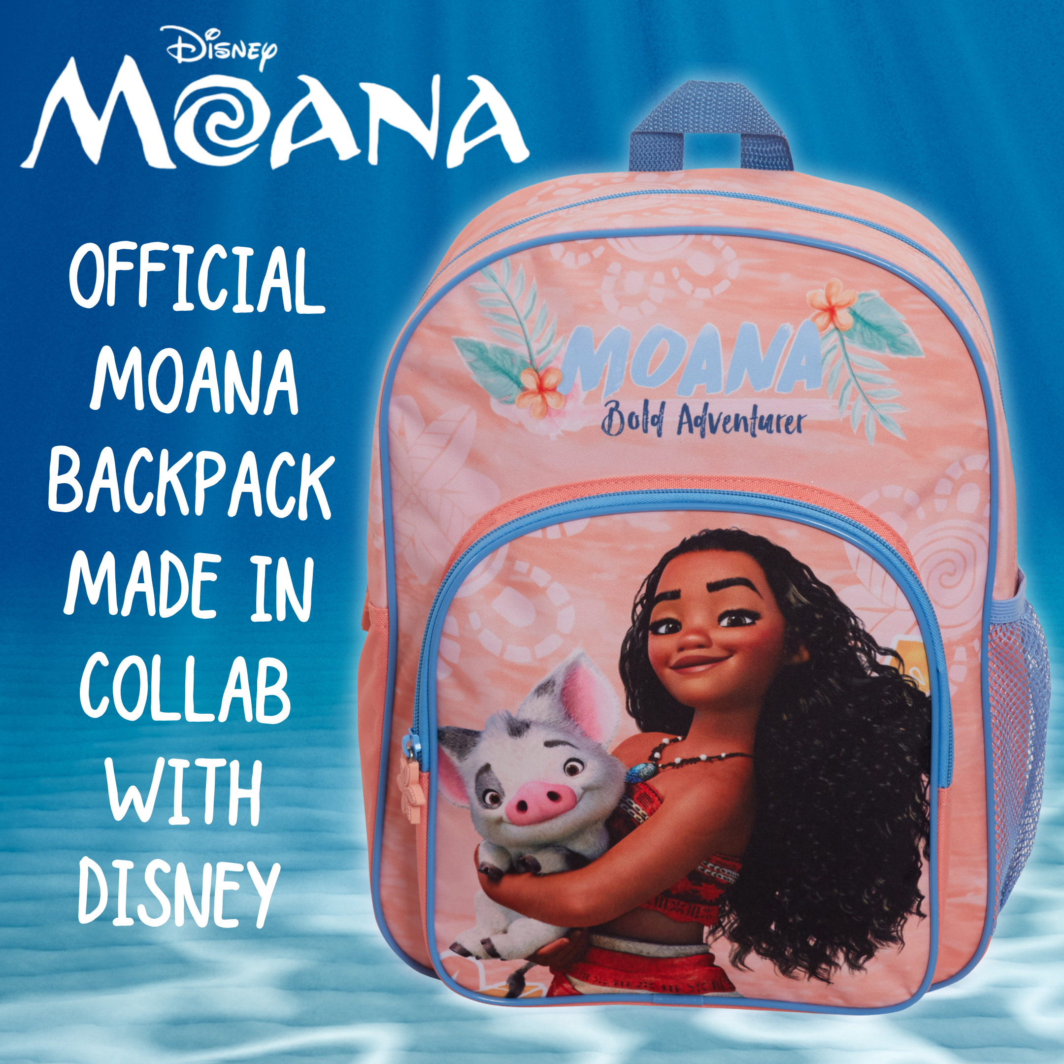Disney Moana Bag Girls Backpack for Kids School Bag Travel Sports Bag Rucksack - Picture 9 of 19