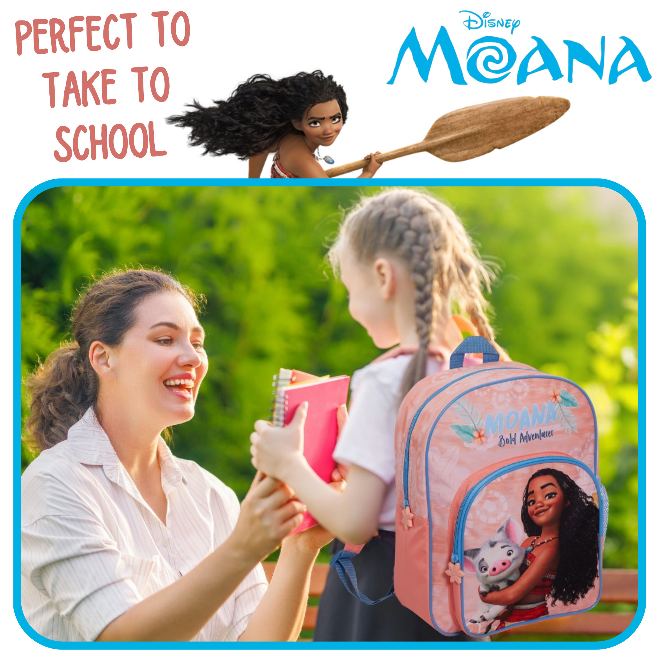 Disney Moana Bag Girls Backpack for Kids School Bag Travel Sports Bag Rucksack - Picture 10 of 19