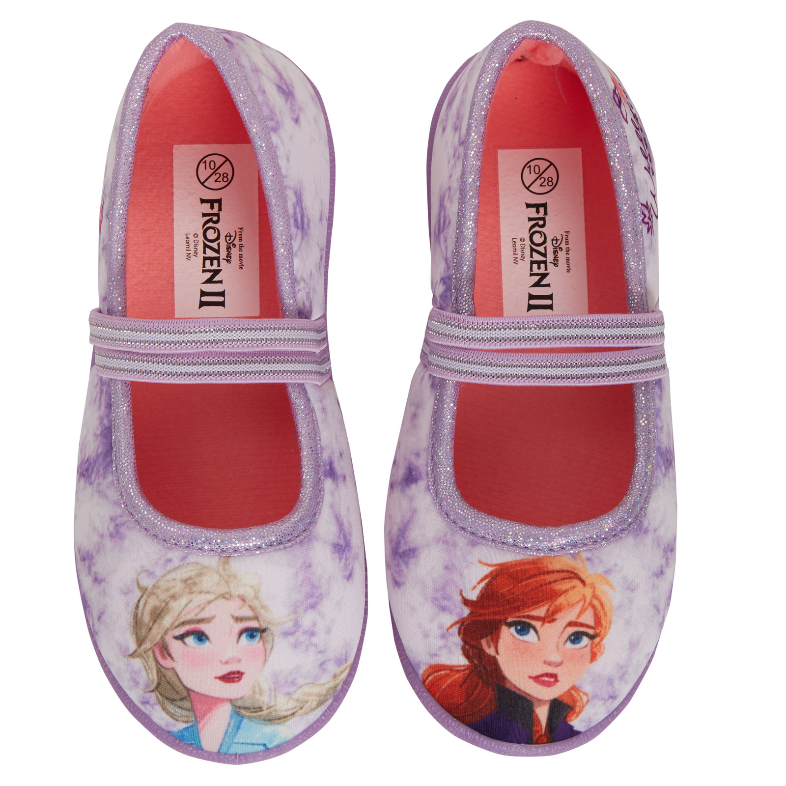 Girls Disney Frozen 2 Slippers Elastic Strap Ballet Pumps Elsa Anna House Shoes 