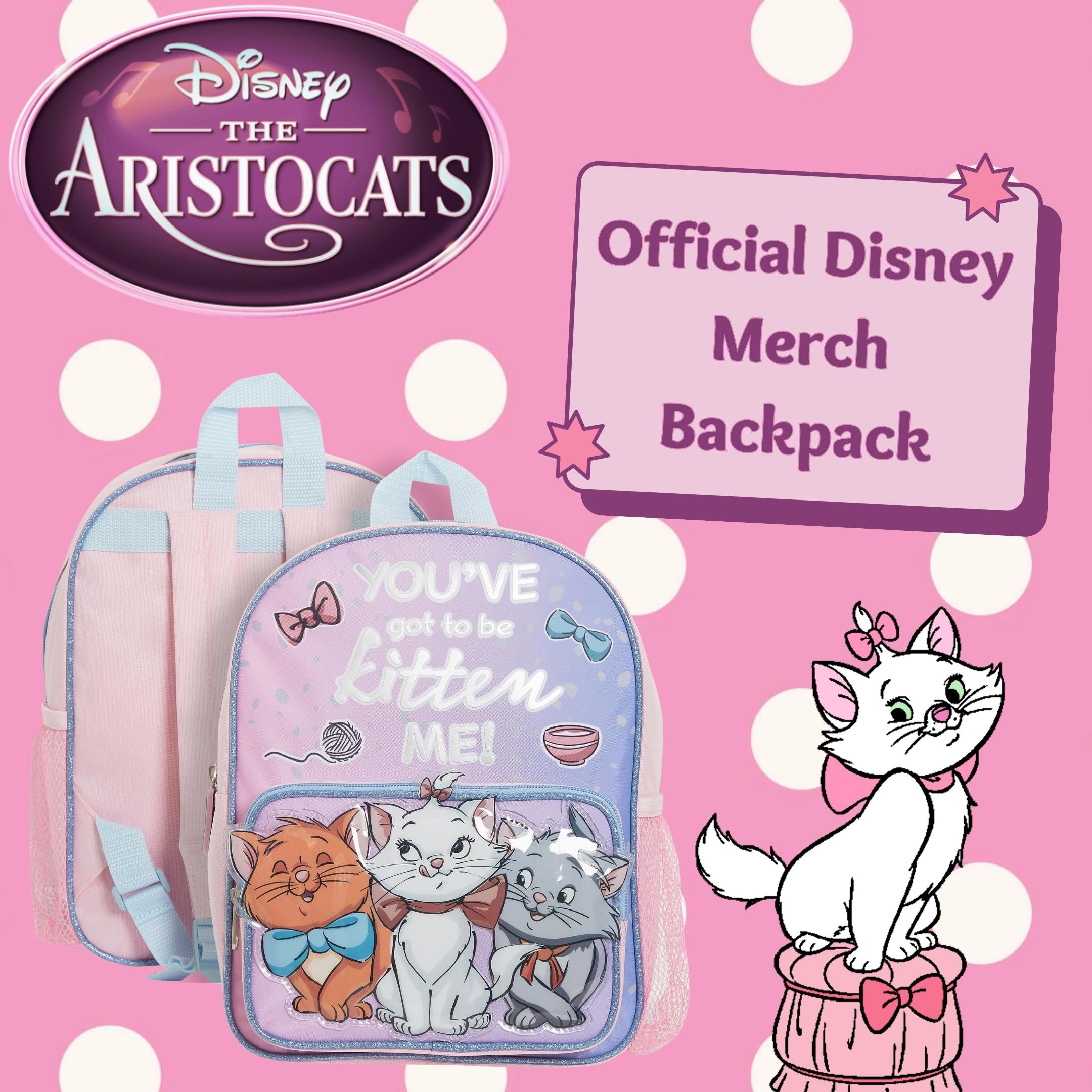 Girls Disney Aristocats Backpack Kids Marie School Nursery Bag Kitten Lunch Bag - Picture 13 of 22