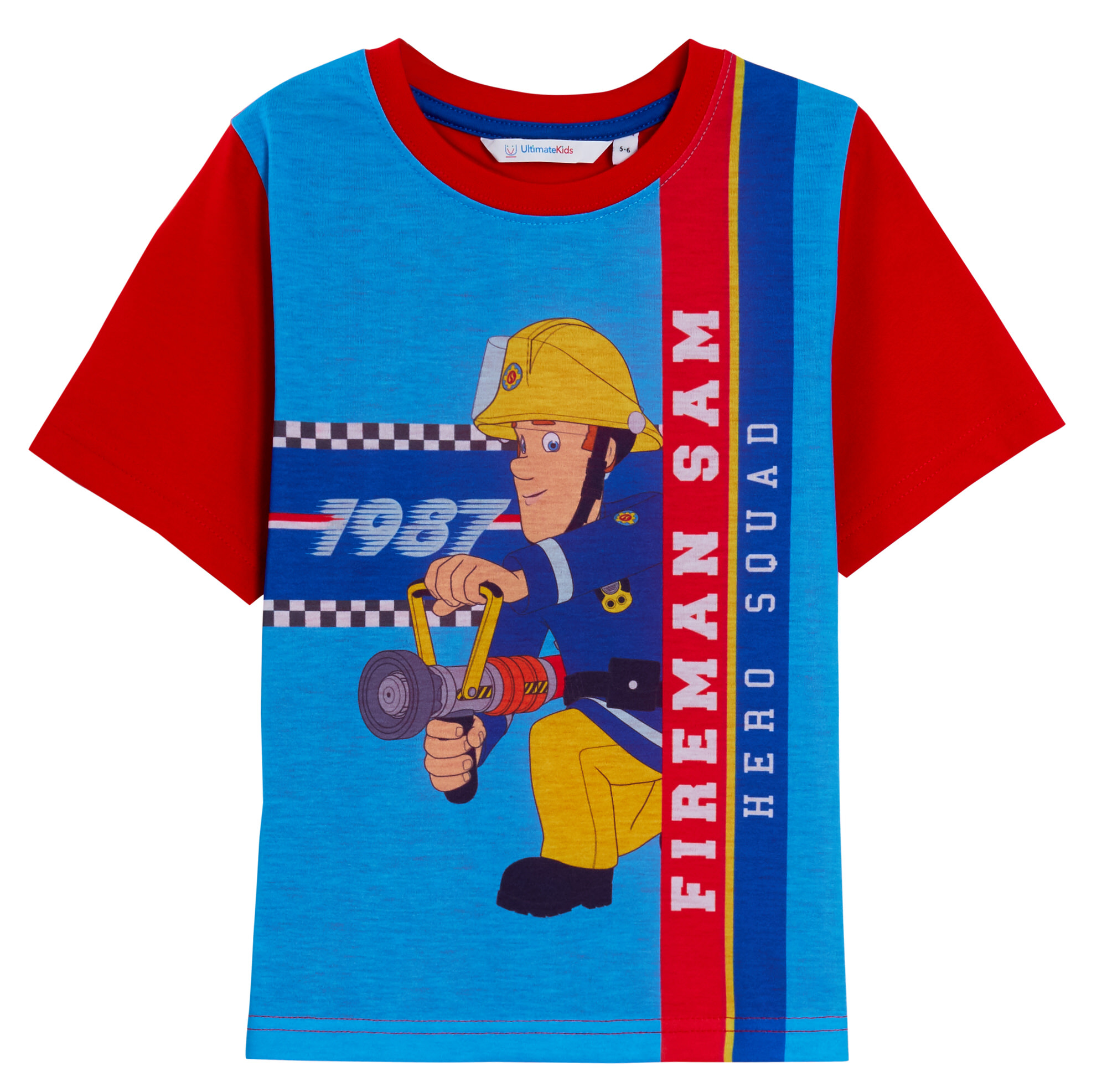 Fireman Sam Boys Short Pyjamas Kids Fire Man Shortie Pjs For Boys Nightwear Set - Picture 8 of 17
