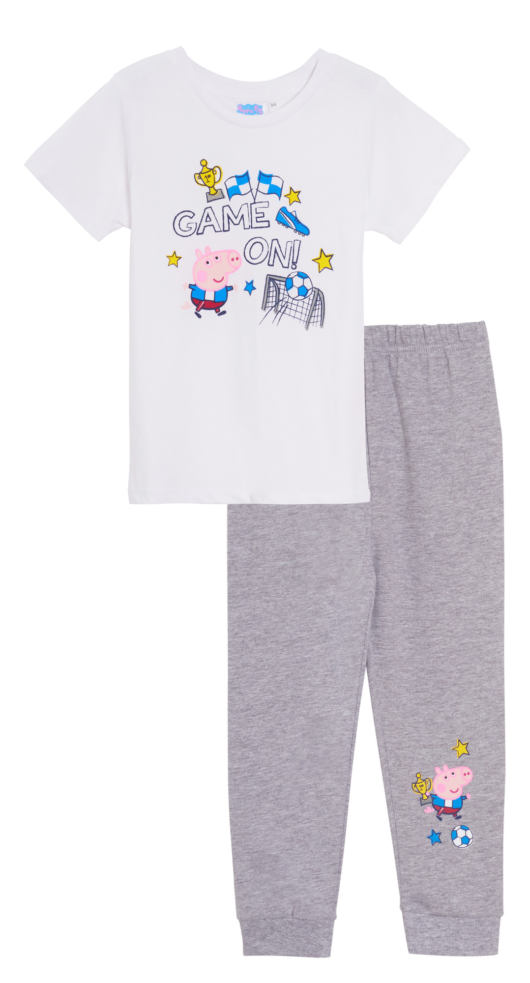 George Pig Boys T-Shirt + Joggers Set Kids Football Top Matching Daywear Outfit - Picture 16 of 17