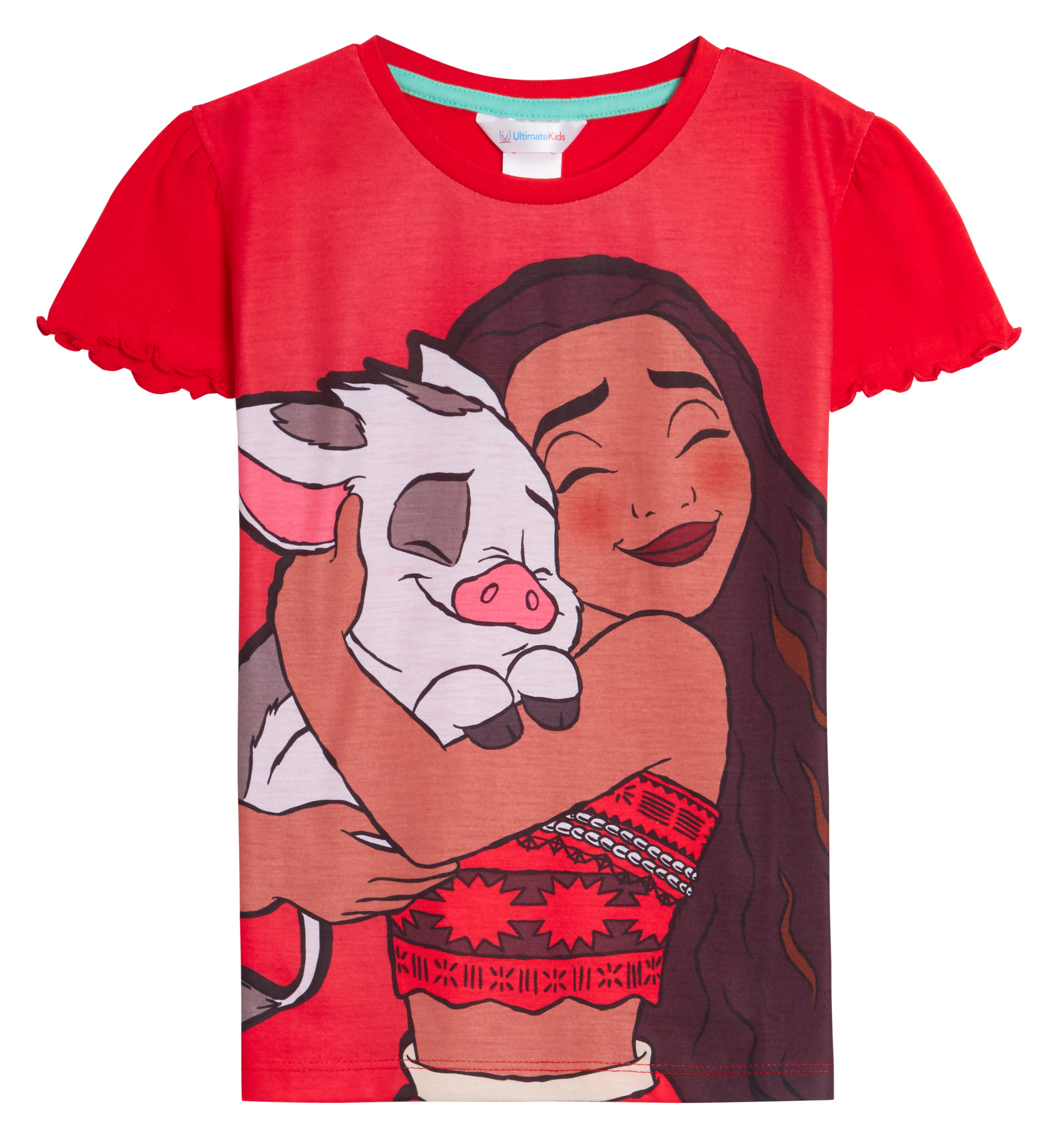 Girls 3 Pack Disney Princess T-Shirts Kids Jasmine Moana Rapunzel Dress Up Top - Picture 46 of 49