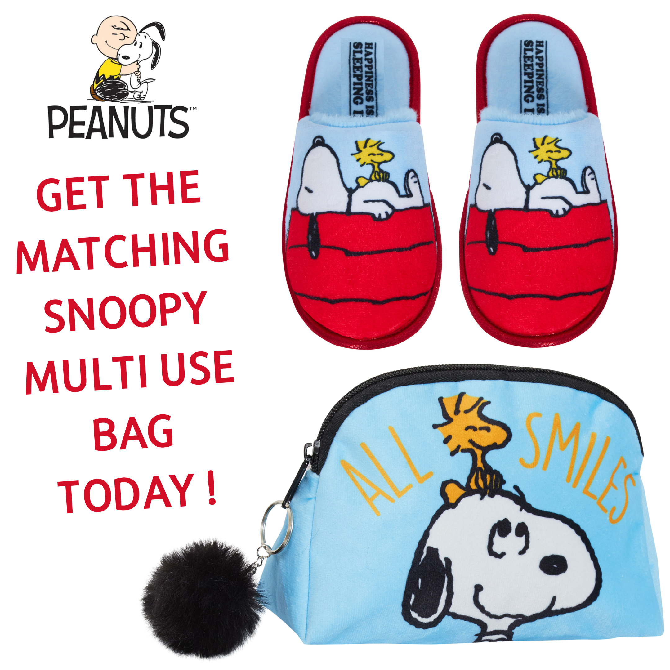 Snoopy on sale slippers walmart