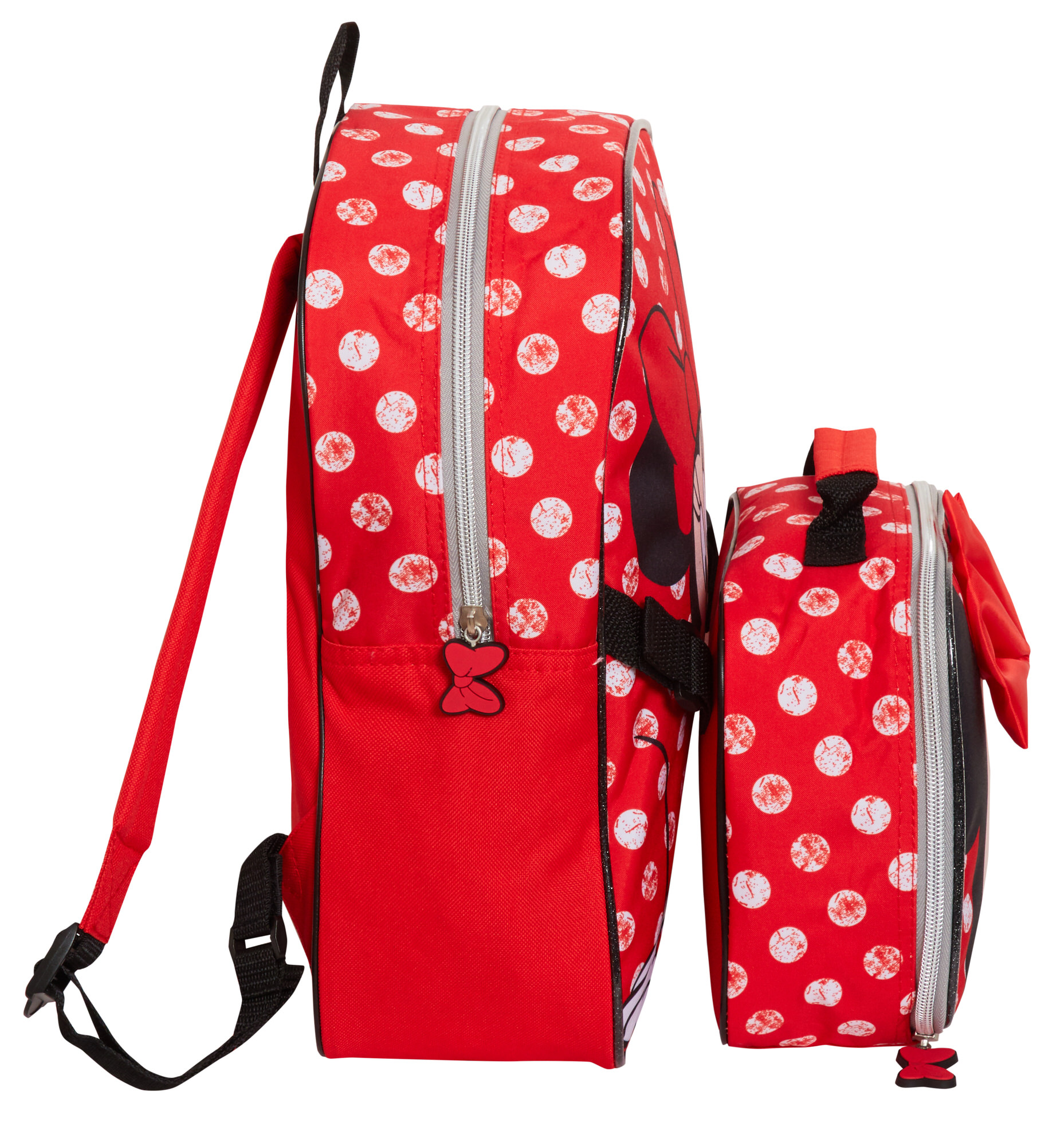 Disney Minnie Mouse Backpack With Lunch Bag Girls School Matching 2 Piece Set - Picture 20 of 27