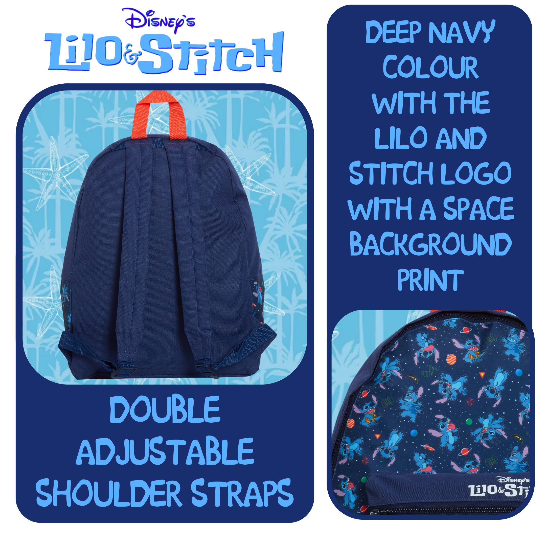 Lilo And Stitch Backpack For Adults Girls Boys Disney School Travel Work Bag - Picture 19 of 26