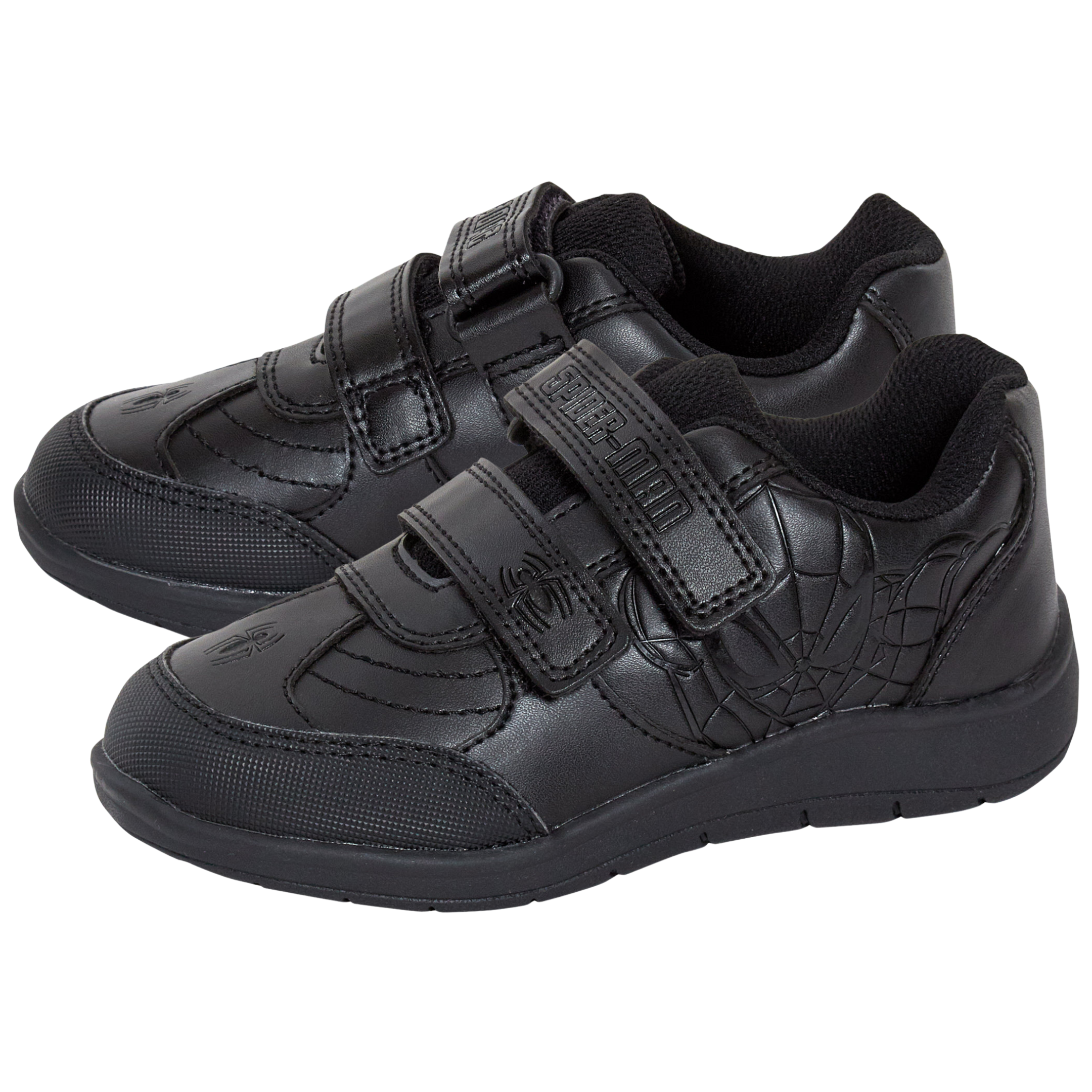 Spiderman Boys School Shoes For Kids Black Trainers Shoes Easy Touch Fastening - Picture 51 of 109