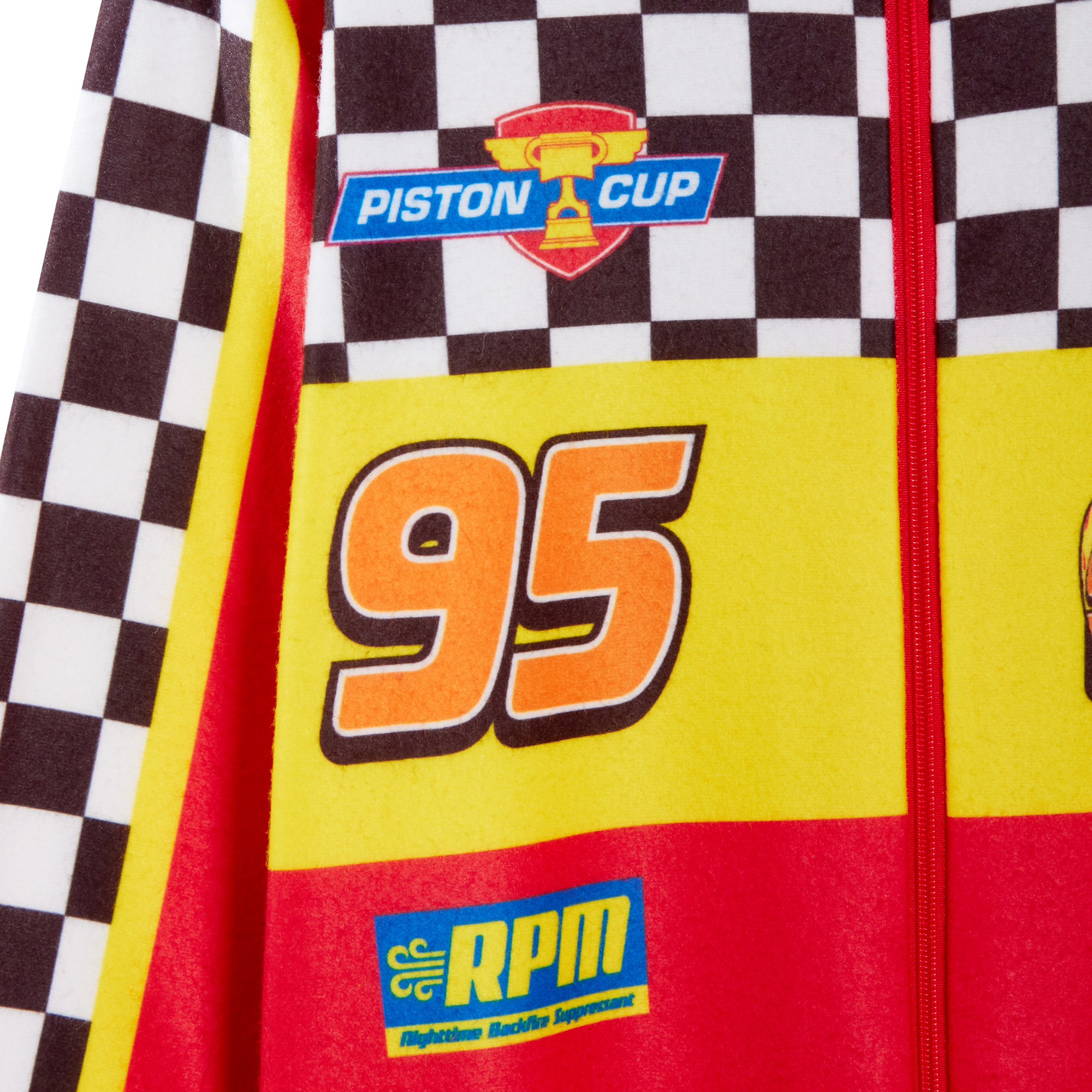 Boys Disney Cars Dress Up All In One Kids Lightning McQueen Fleece Sleepsuit Pjs - Picture 11 of 15