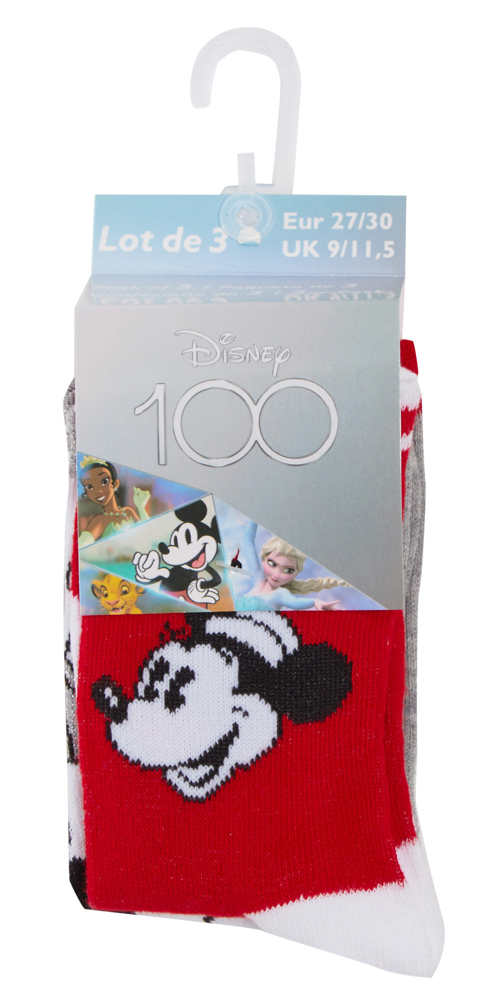 Minnie Mouse 3 Pack Socks Girls Disney Classics 100 Years Multipack Ankle Socks - Picture 32 of 34