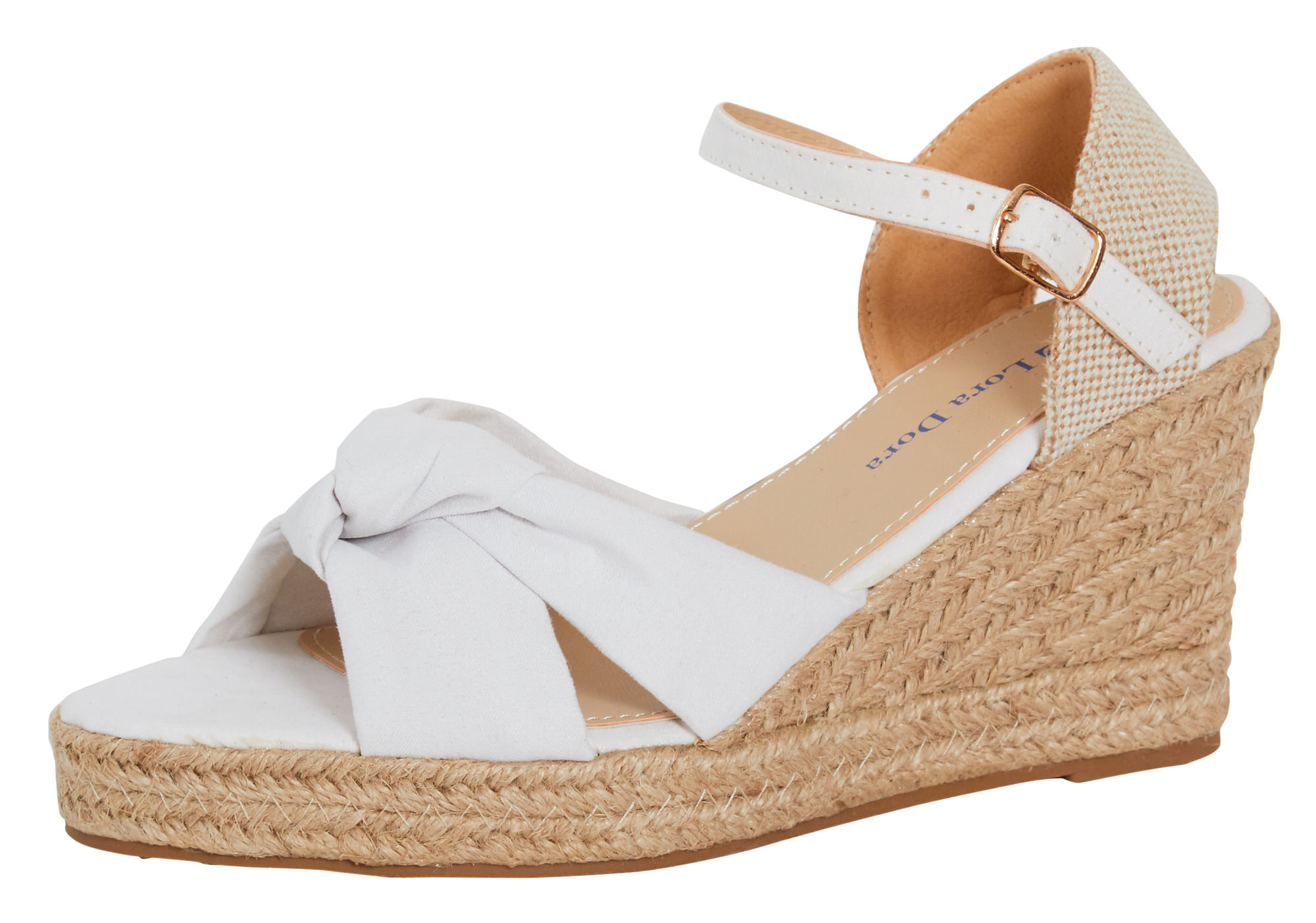 Womens Open Toe Wedge Sandals Espadrille Wedges Strappy Hessian Ankle Wrap Shoes