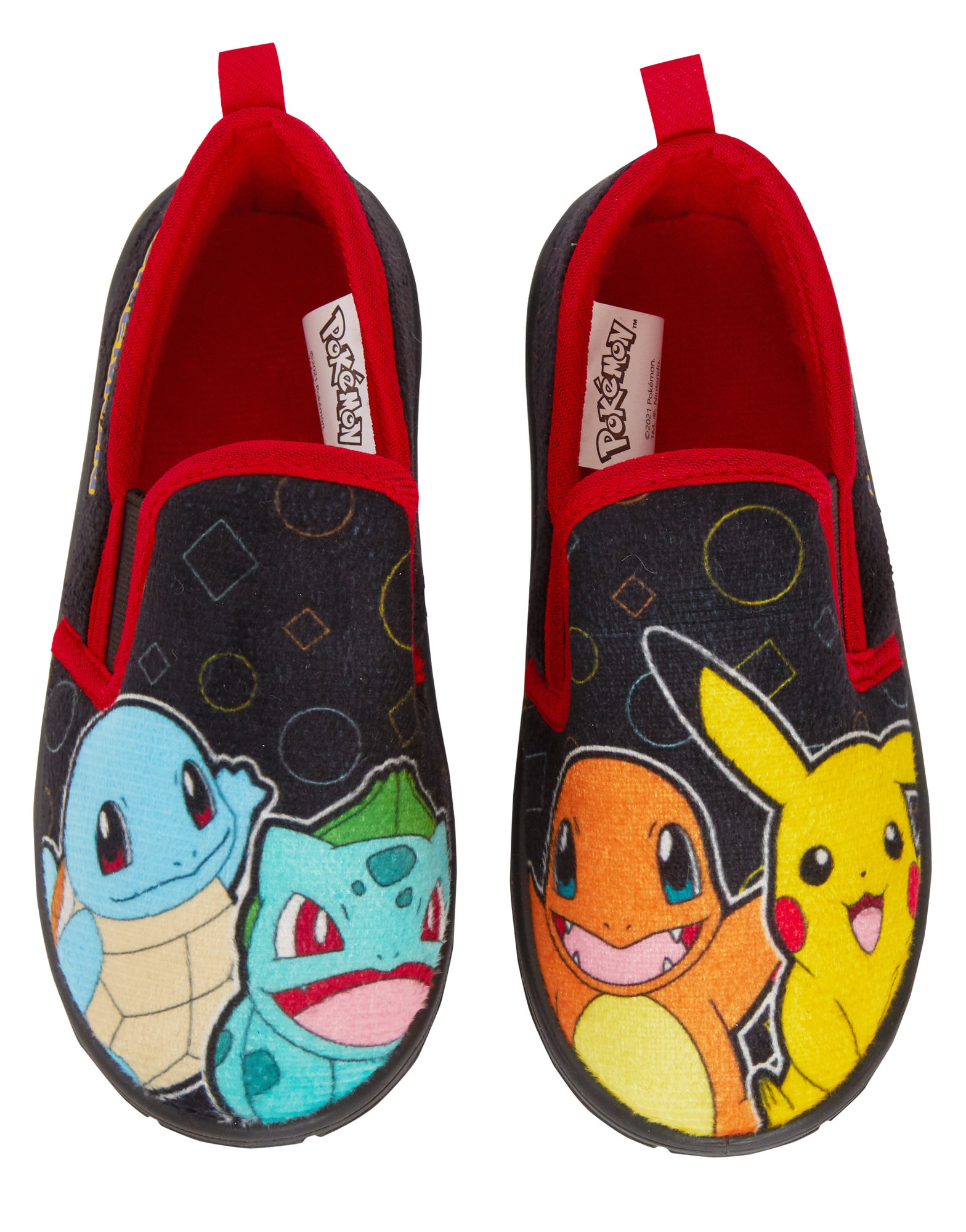 Pokemon Slippers For Kids Boys Girls Pikachu Black Mules Slip On House Shoes 