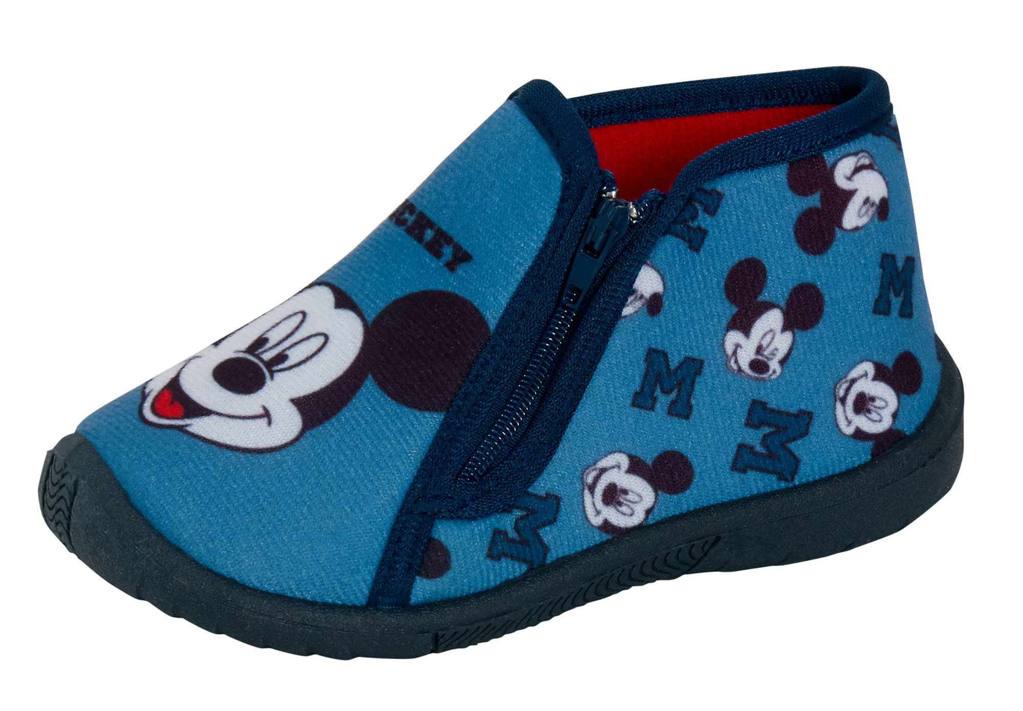 Infants Mickey Mouse Slippers Toddlers Zip Fasten Booties Nursery House Shoes