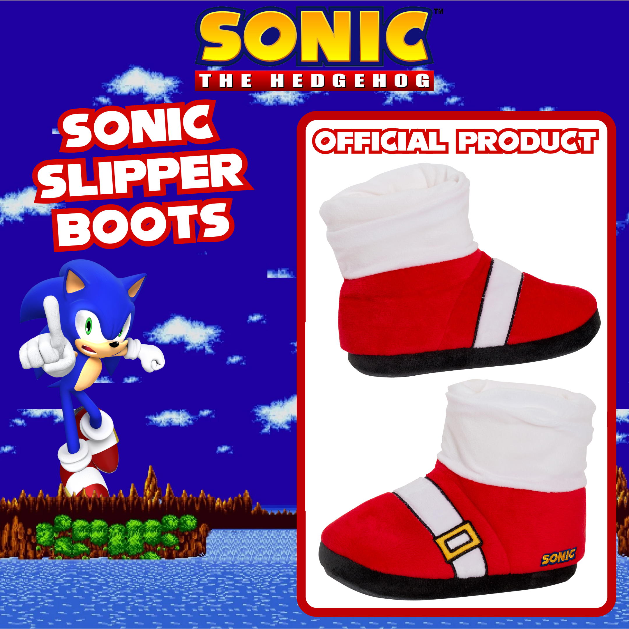 Sonic the hedgehog sonic plush slippers shoes online