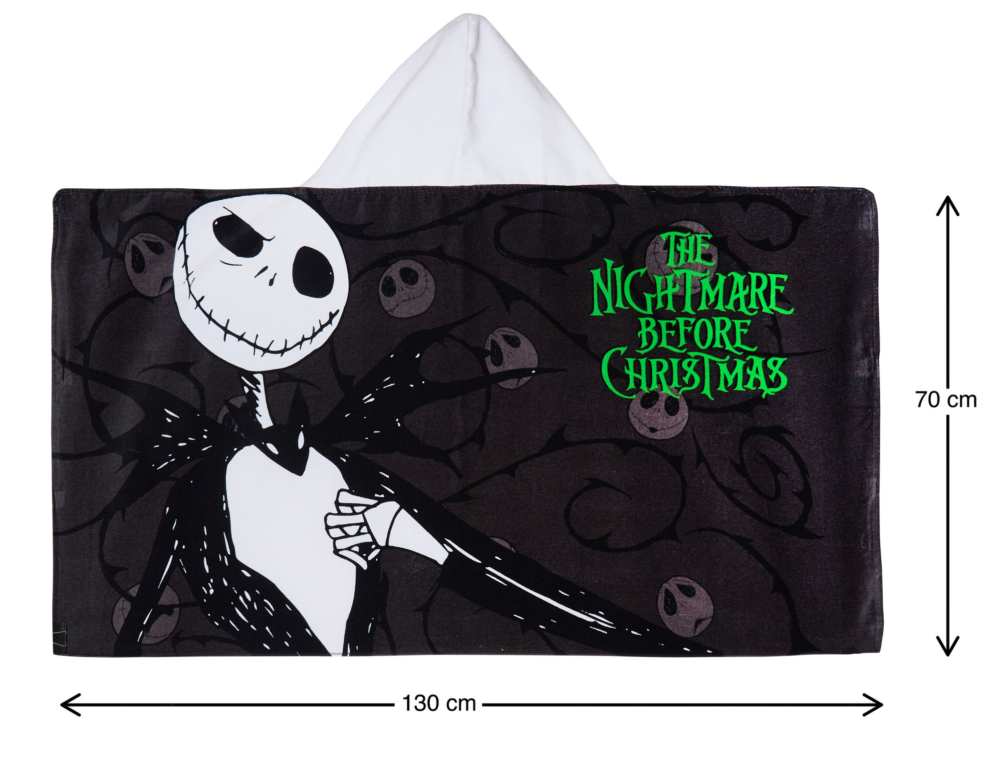 Nightmare Before Christmas Hooded Towel Poncho Beach Bath Towel Swimming Wrap - Picture 11 of 16