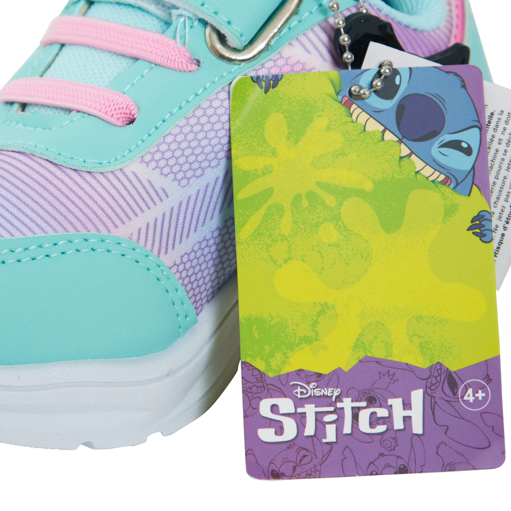 Girls Disney Stitch Light Up Trainers Kids Stitch Easy Touch Fasten Sports Shoes - Picture 16 of 23