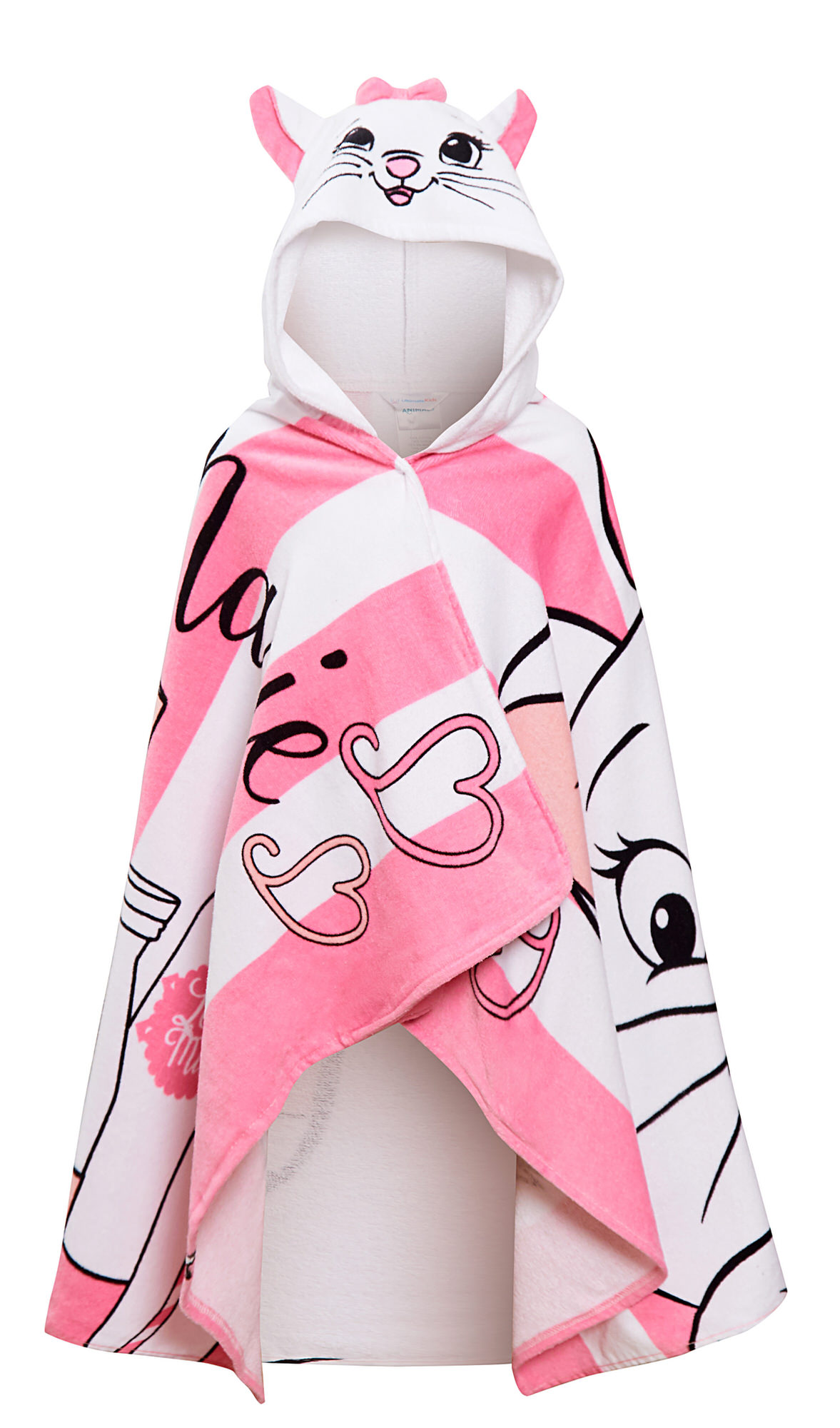 Disney Marie Hooded Towel Girls Poncho Aristocats Bath Beach Towel Swimming Wrap - Picture 6 of 10