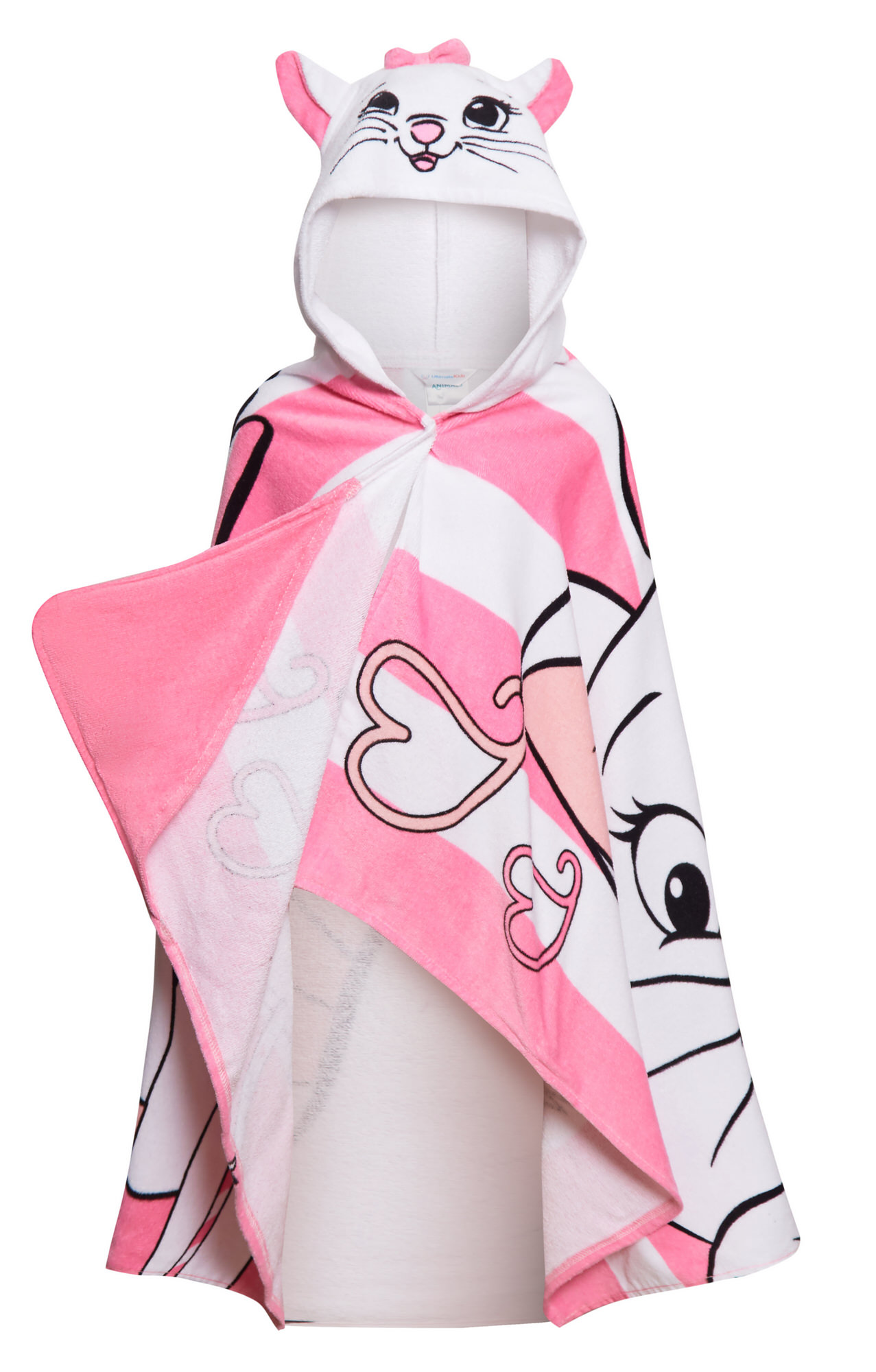 Disney Marie Hooded Towel Girls Poncho Aristocats Bath Beach Towel Swimming Wrap - Picture 7 of 10