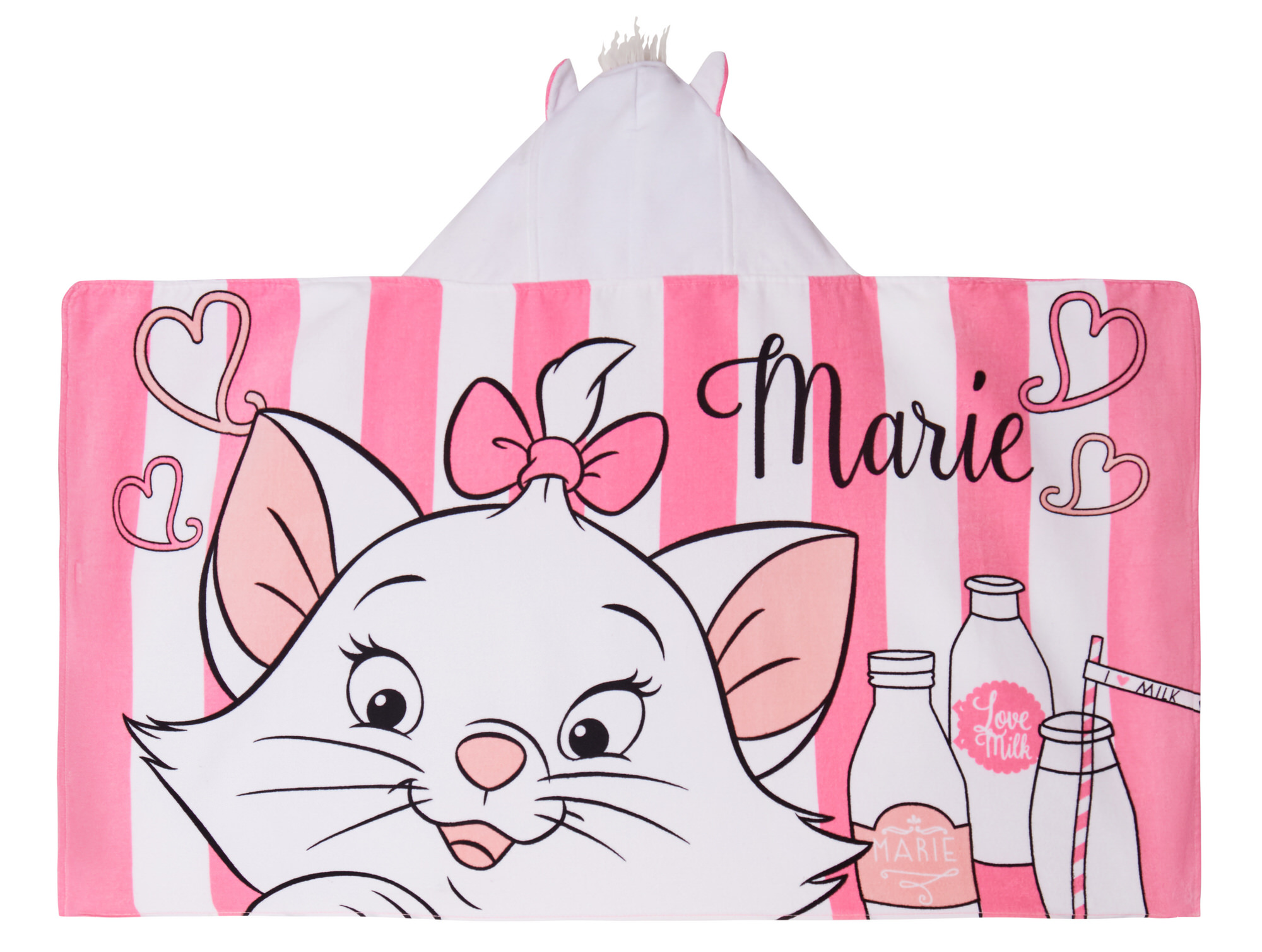 Disney Marie Hooded Towel Girls Poncho Aristocats Bath Beach Towel Swimming Wrap - Picture 9 of 10