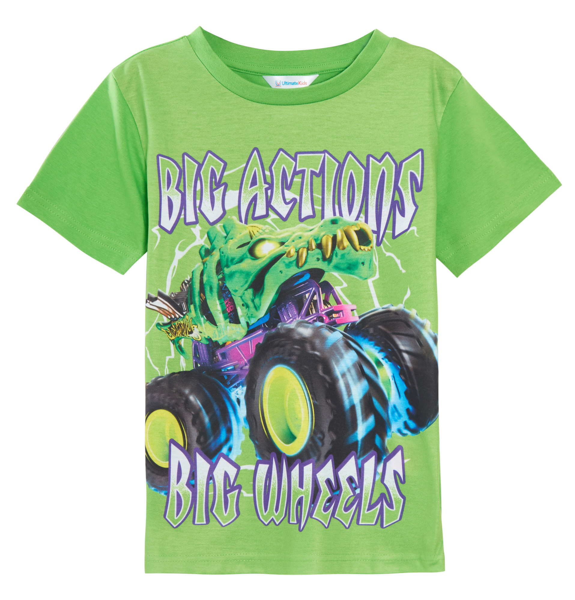 Boys 3 Pack Monster Trucks T-Shirts Kids Hot Wheels Multipack Short Summer Tees - Picture 13 of 21