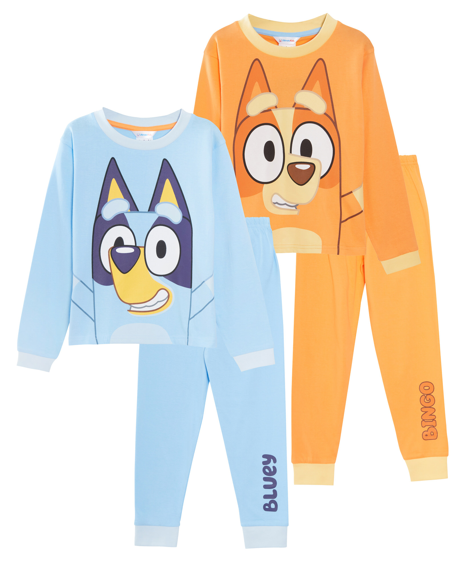 Kids Bluey Pyjamas 2 Pack Boys Girls Bingo + Bluey Pjs Long Sleeve Nightwear Set