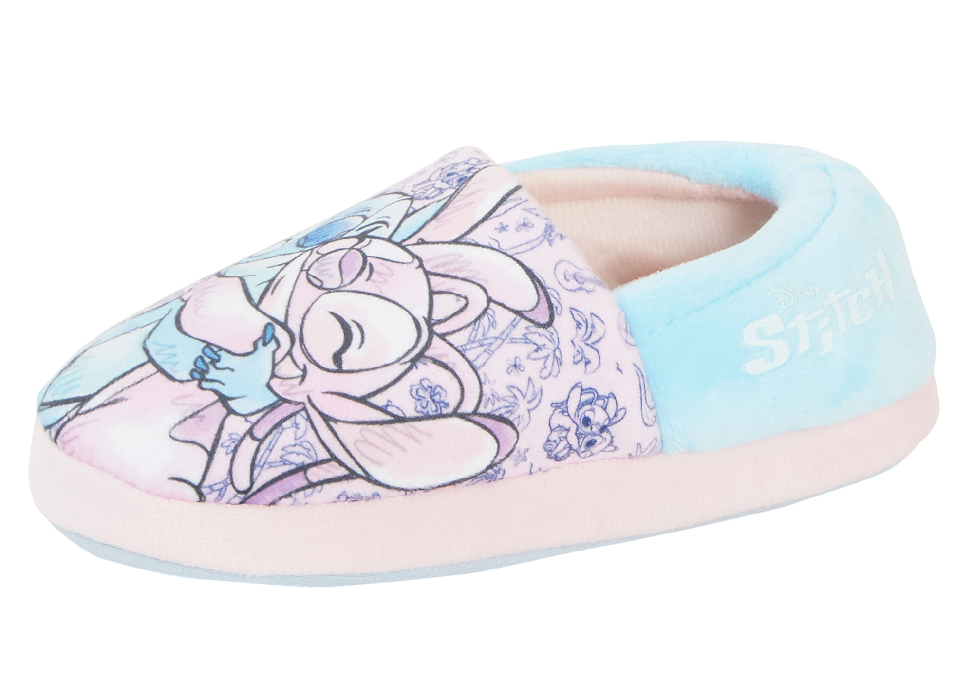 Girls Disney Stitch Slippers For Kids Stitch & Angel Slip On House Shoes Mules