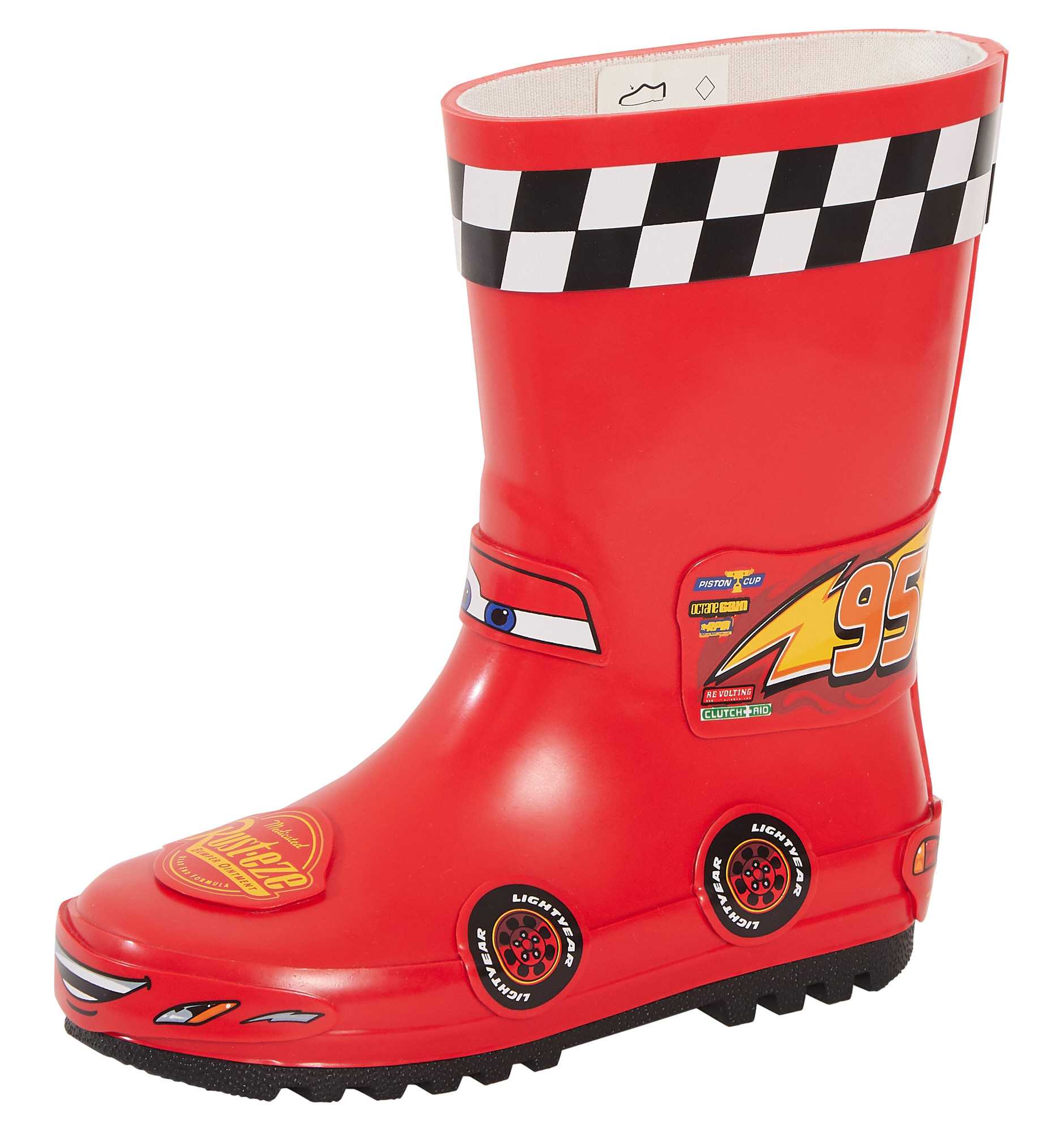 Disney Cars Wellies 3D Lightning McQueen Rubber Wellington Boots Boys Rain Boots - Picture 11 of 22