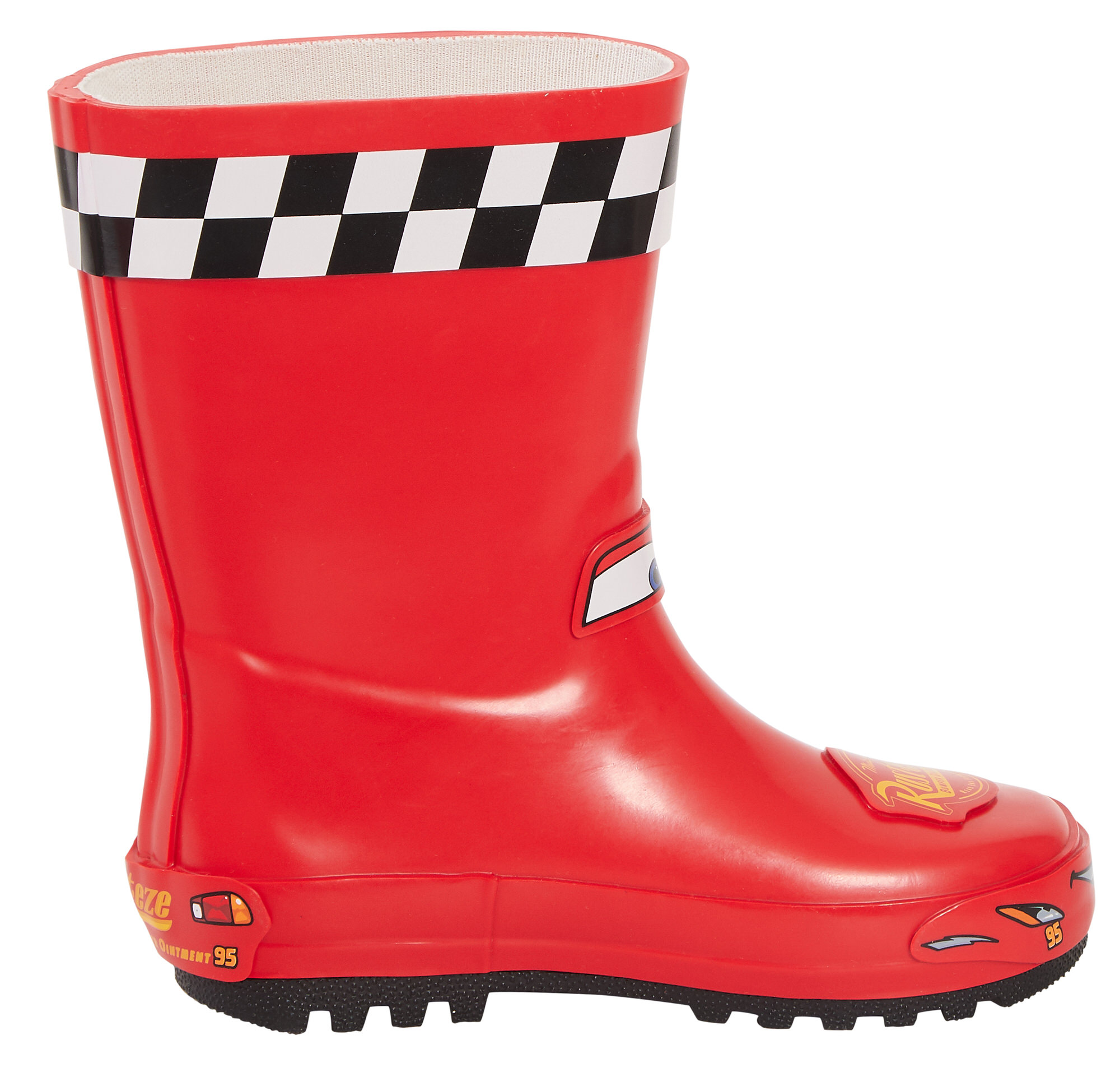 Disney Cars Wellies 3D Lightning McQueen Rubber Wellington Boots Boys Rain Boots - Picture 12 of 22