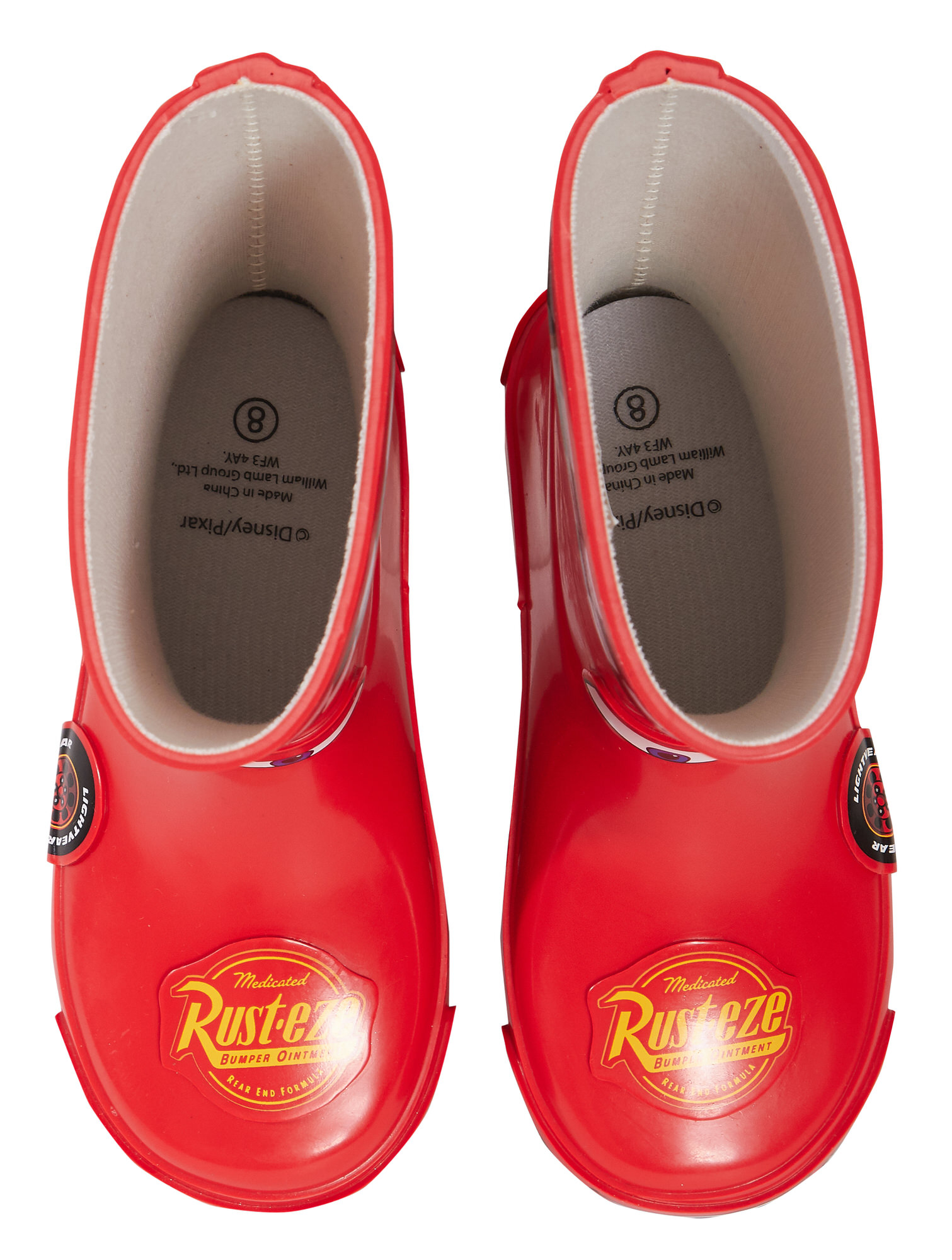 Disney Cars Wellies 3D Lightning McQueen Rubber Wellington Boots Boys Rain Boots - Picture 16 of 22