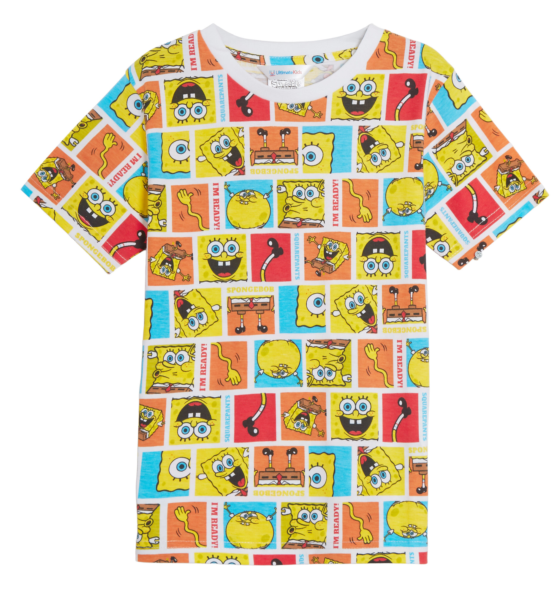 Kids 3 Pack SpongeBob SquarePants T-Shirts Boys Girls Dress Up Tops Summer Tees - Picture 10 of 19