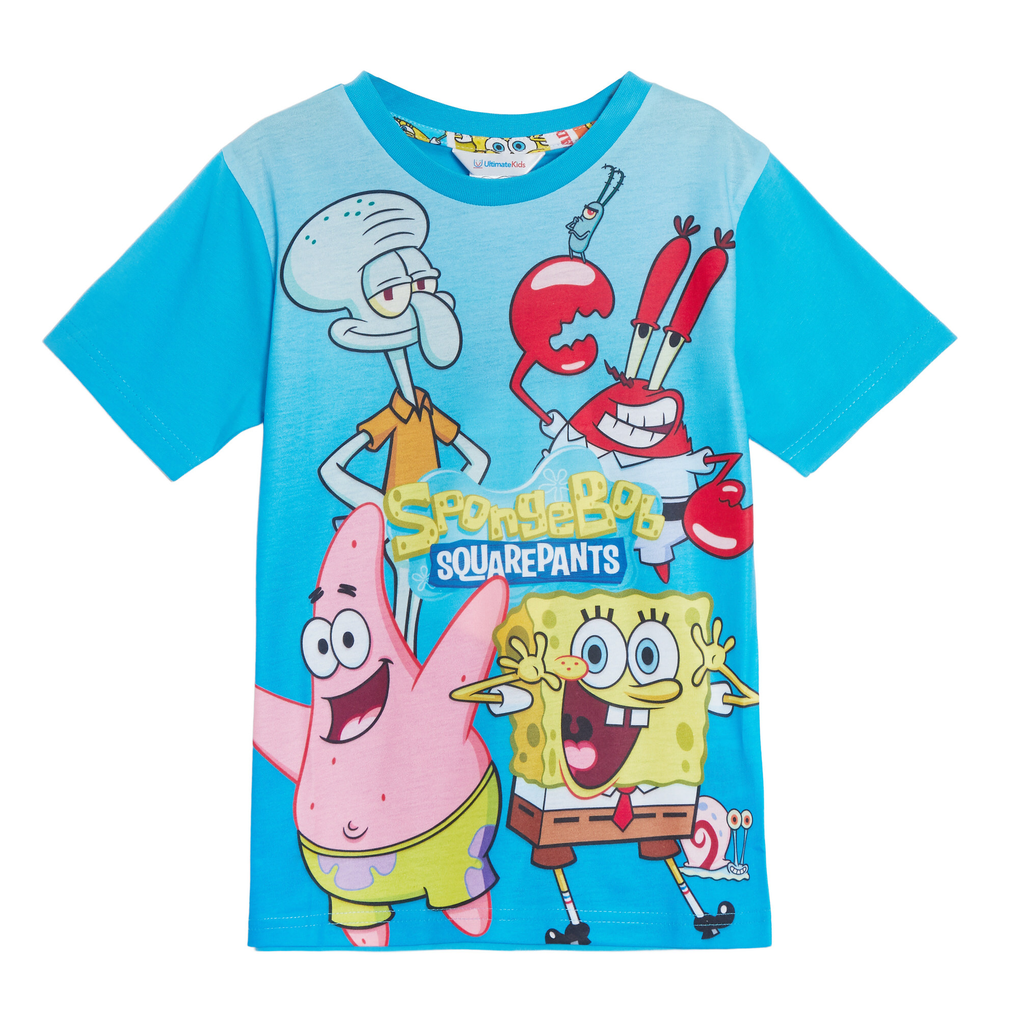 Kids 3 Pack SpongeBob SquarePants T-Shirts Boys Girls Dress Up Tops Summer Tees - Picture 11 of 19