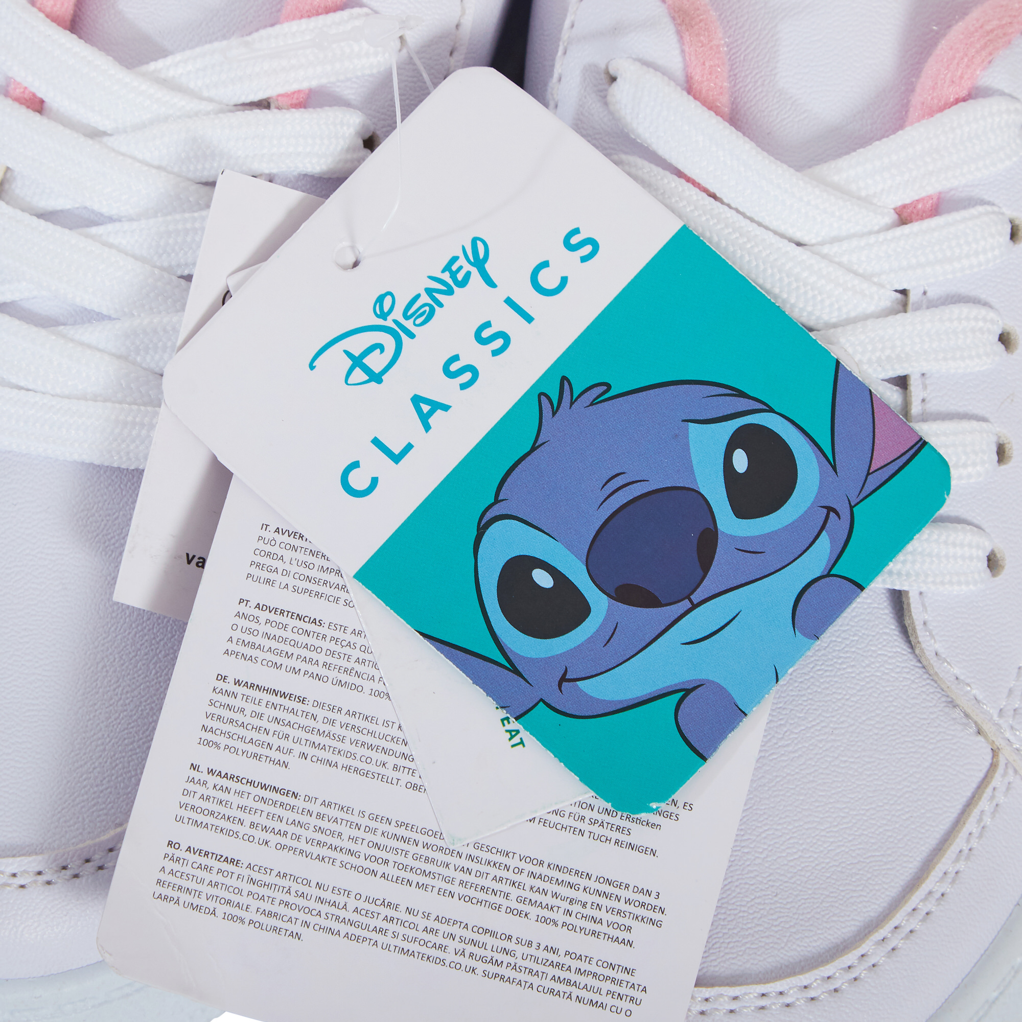Girls Disney Stitch Trainers Lace Up White Stitch & Angel Sports Shoes Pumps - Picture 18 of 21