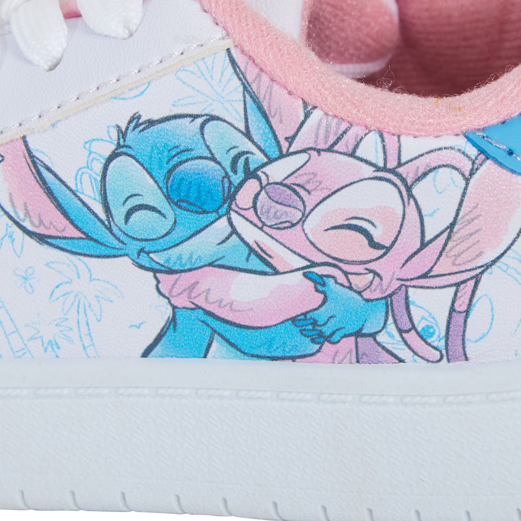 Girls Disney Stitch Trainers Lace Up White Stitch & Angel Sports Shoes Pumps - Picture 12 of 21