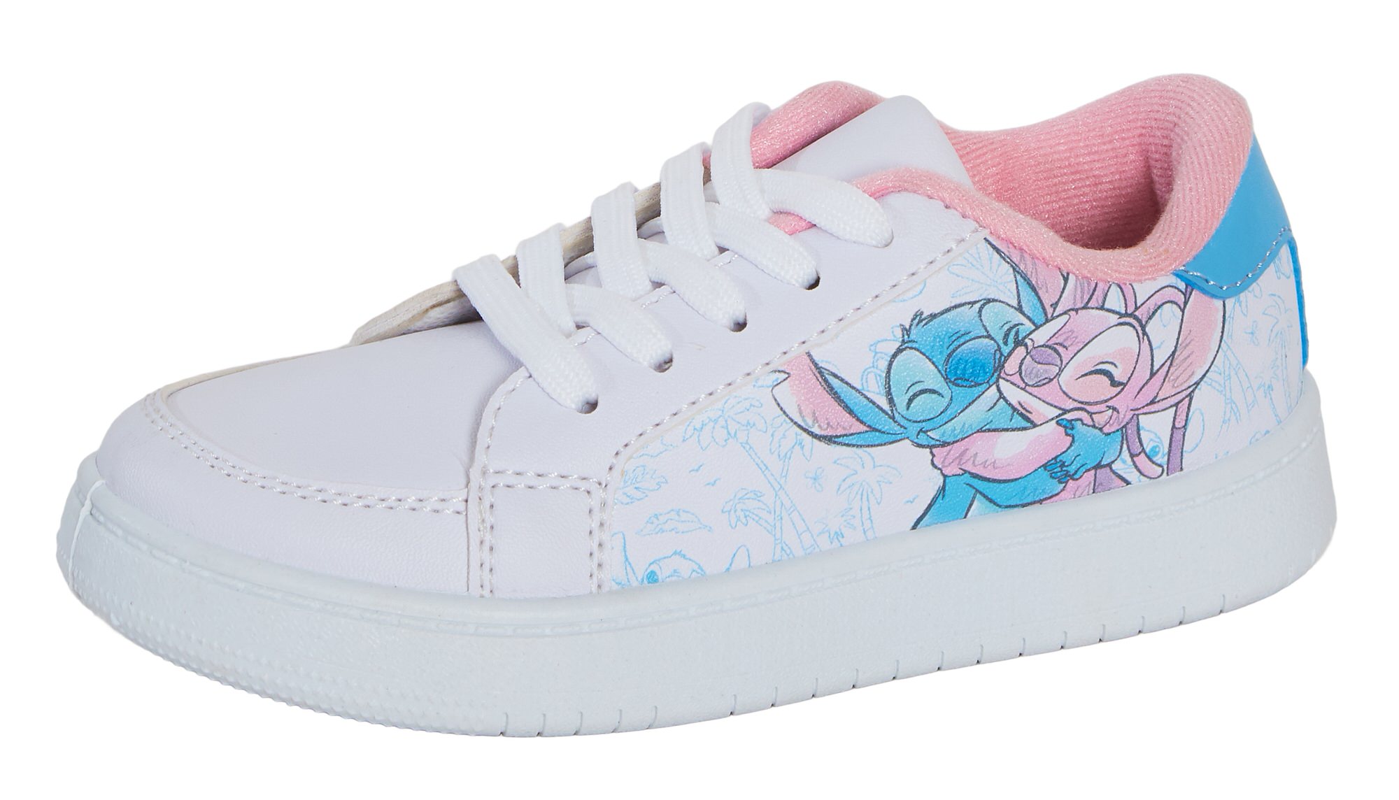 Girls Disney Stitch Trainers Lace Up White Stitch & Angel Sports Shoes Pumps - Picture 19 of 21