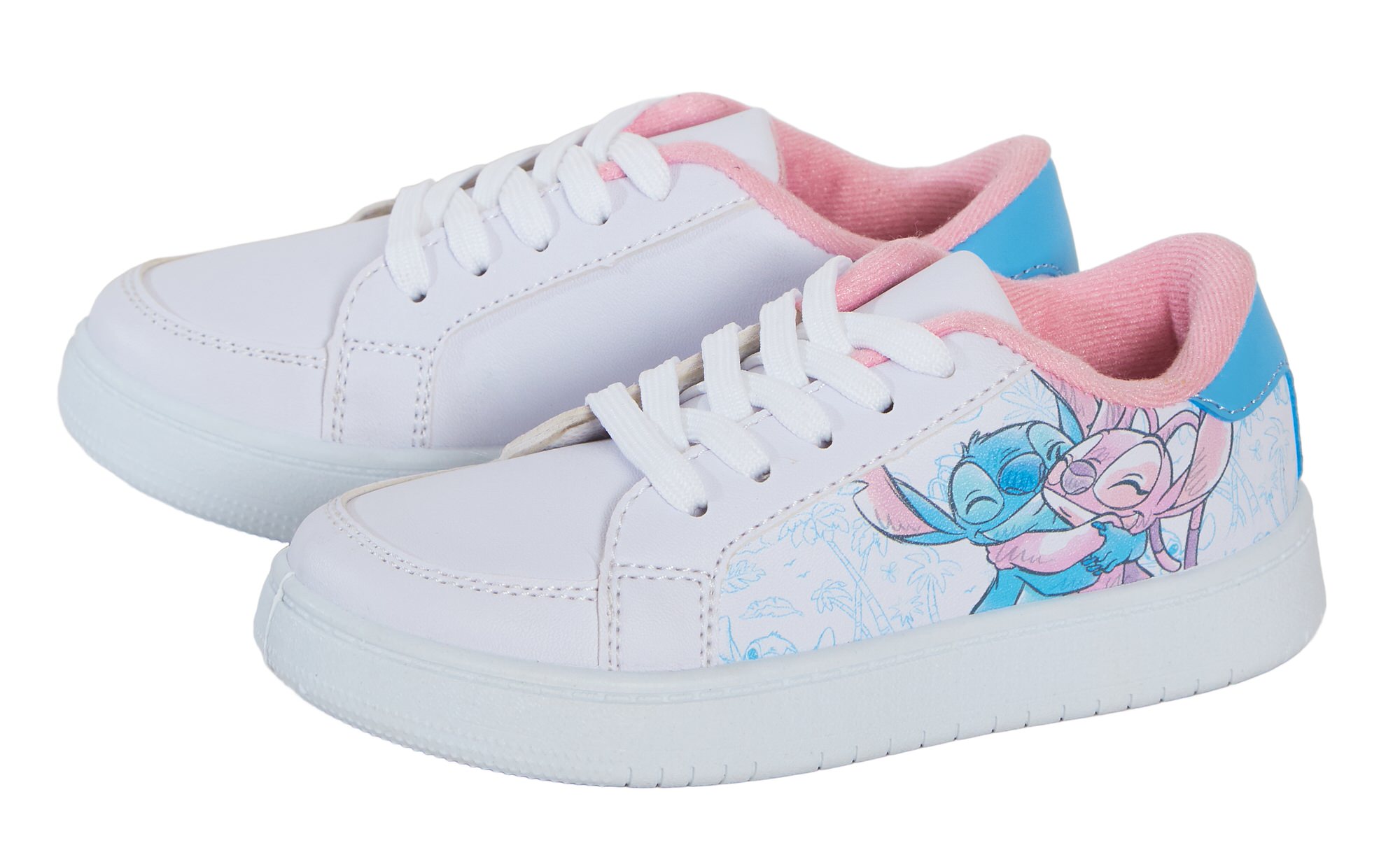 Girls Disney Stitch Trainers Lace Up White Stitch & Angel Sports Shoes Pumps - Picture 20 of 21