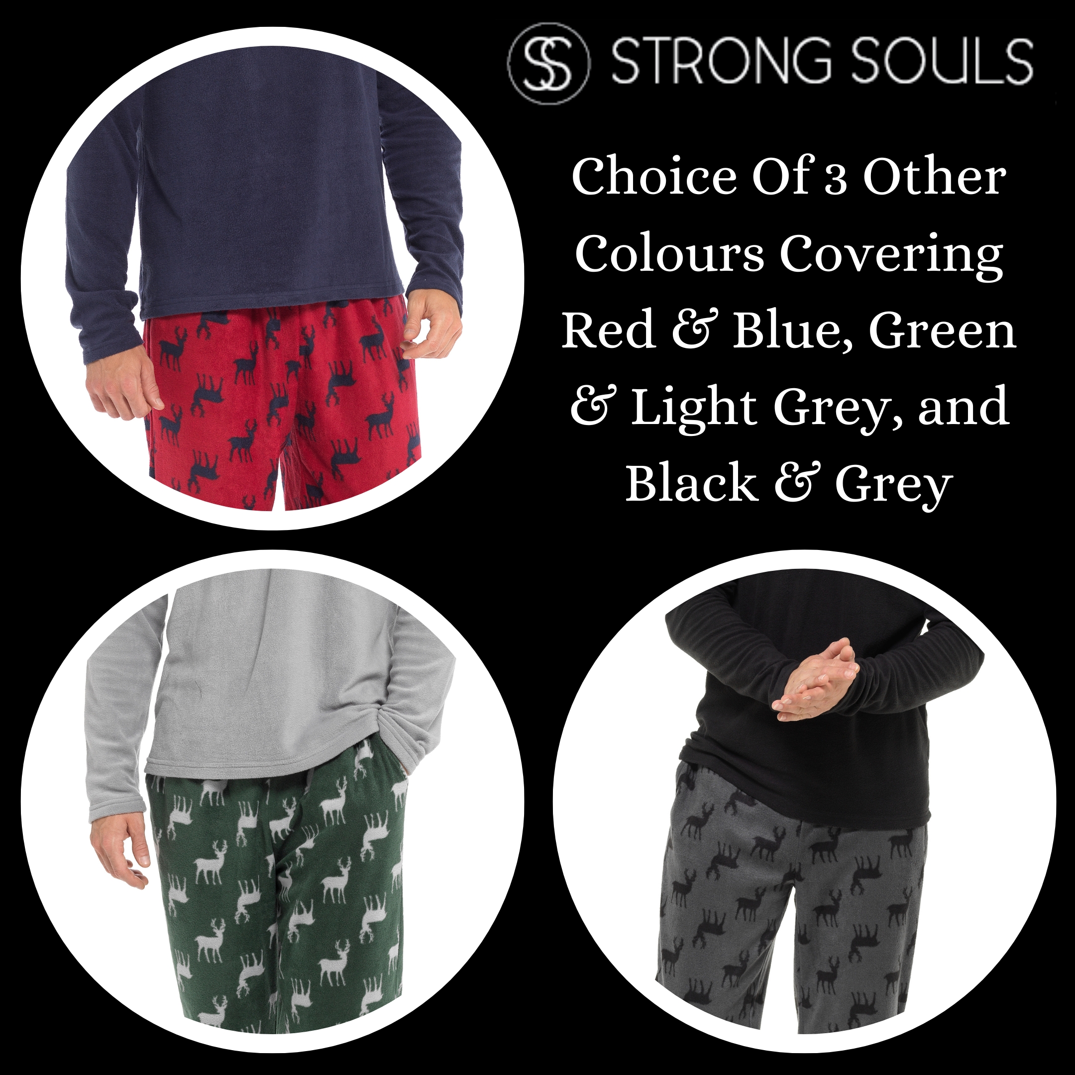 Mens 2 Piece Luxury Full Length Pyjamas Set Gents Boys Pjs Pj's Xmas Gift Size - Picture 25 of 55