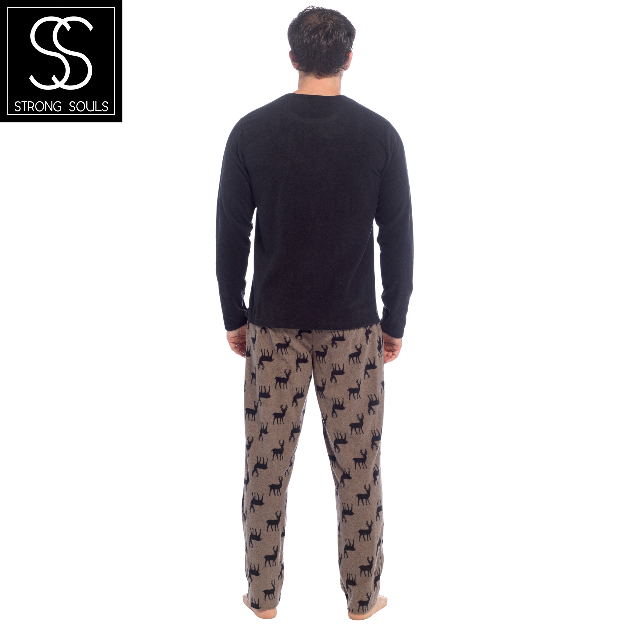 Mens 2 Piece Luxury Full Length Pyjamas Set Gents Boys Pjs Pj's Xmas Gift Size - Picture 28 of 55