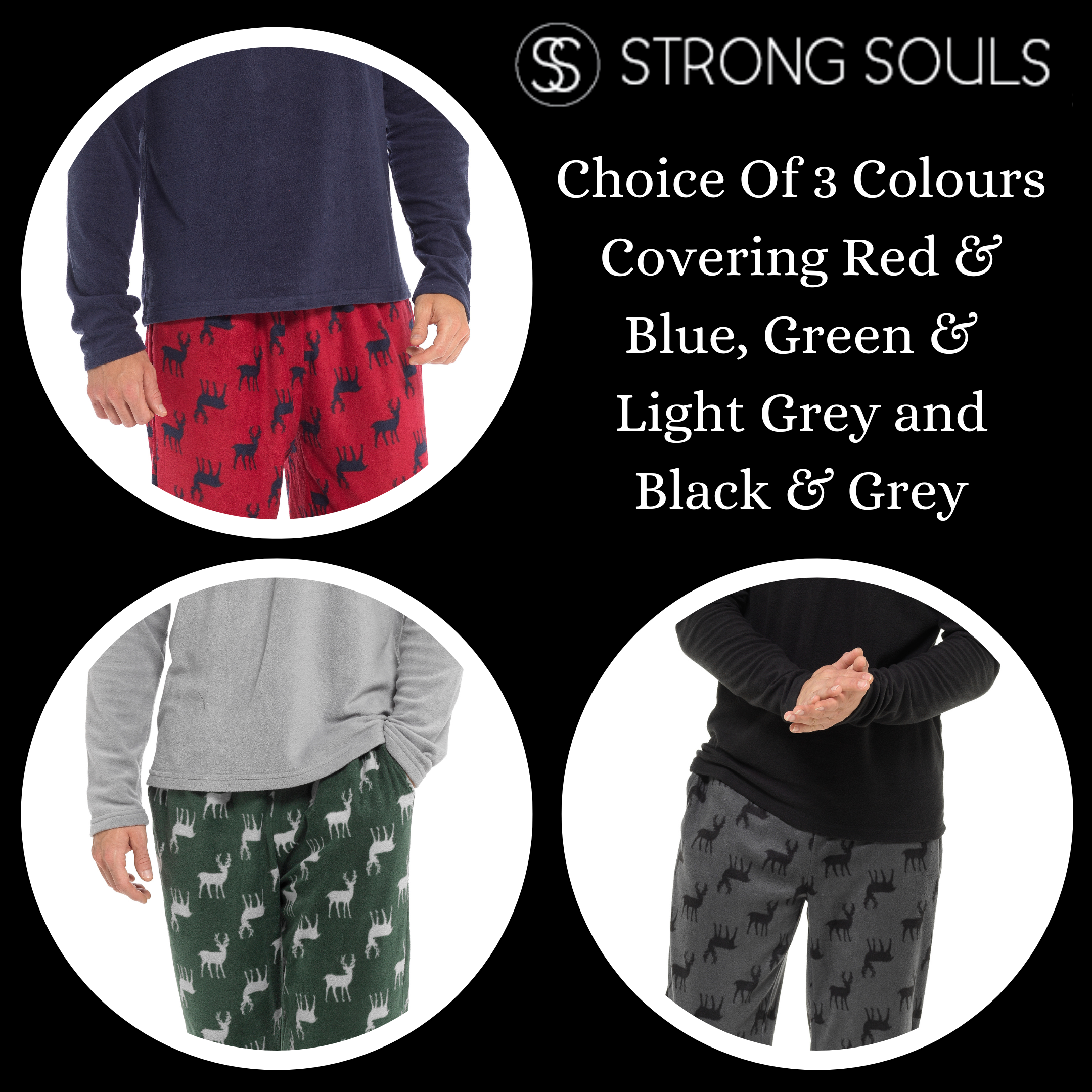 Mens 2 Piece Luxury Full Length Pyjamas Set Gents Boys Pjs Pj's Xmas Gift Size - Picture 50 of 55