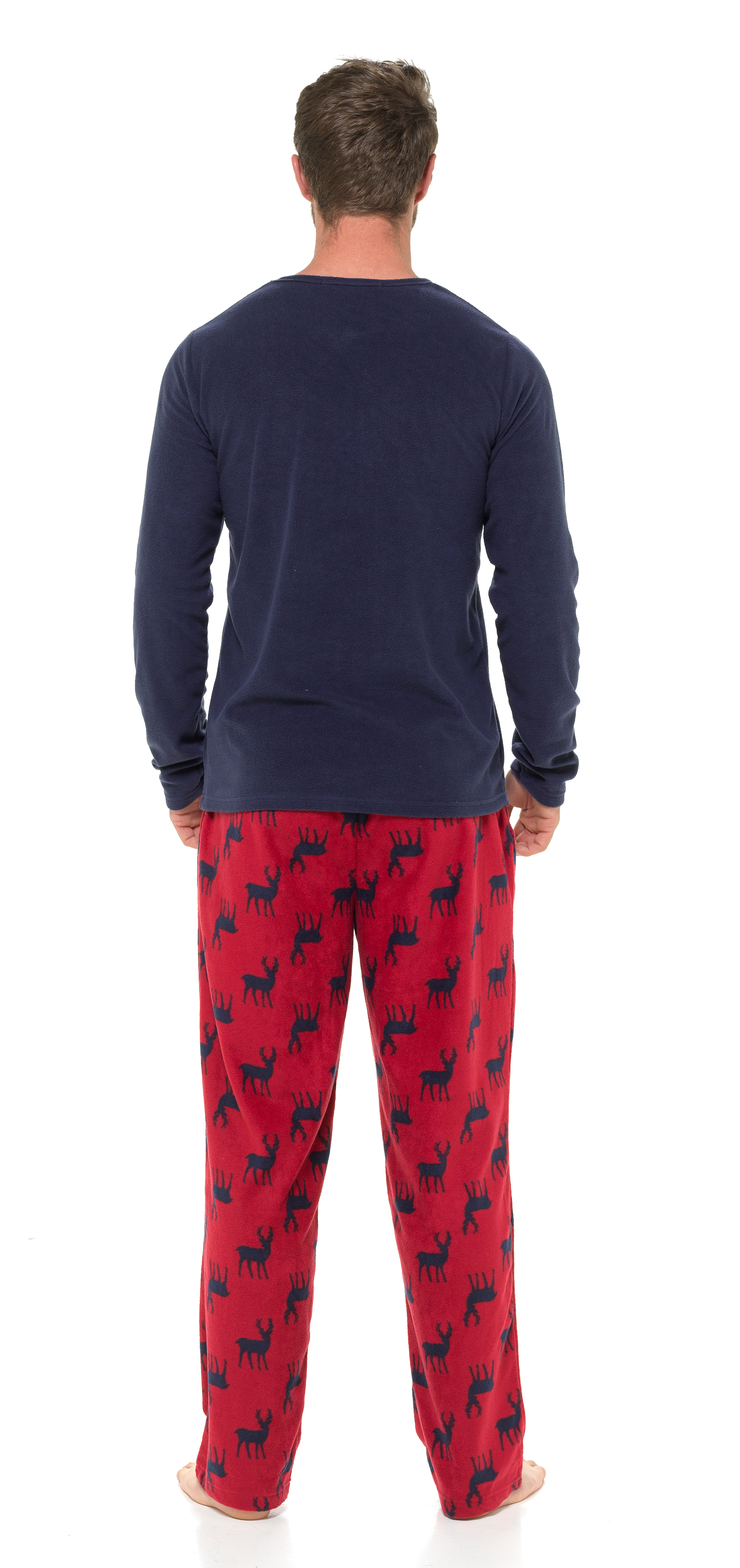 Mens 2 Piece Luxury Full Length Pyjamas Set Gents Boys Pjs Pj's Xmas Gift Size - Picture 53 of 55
