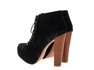 WOMENS LADIES LACE UP PLATFORM WOODEN BLOCK HIGH HEEL BOOTIES ANKLE BOOTS SZ 3-8 - Picture 44 of 108