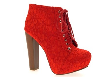 WOMENS LADIES LACE UP PLATFORM WOODEN BLOCK HIGH HEEL BOOTIES ANKLE BOOTS SZ 3-8 - Picture 95 of 108