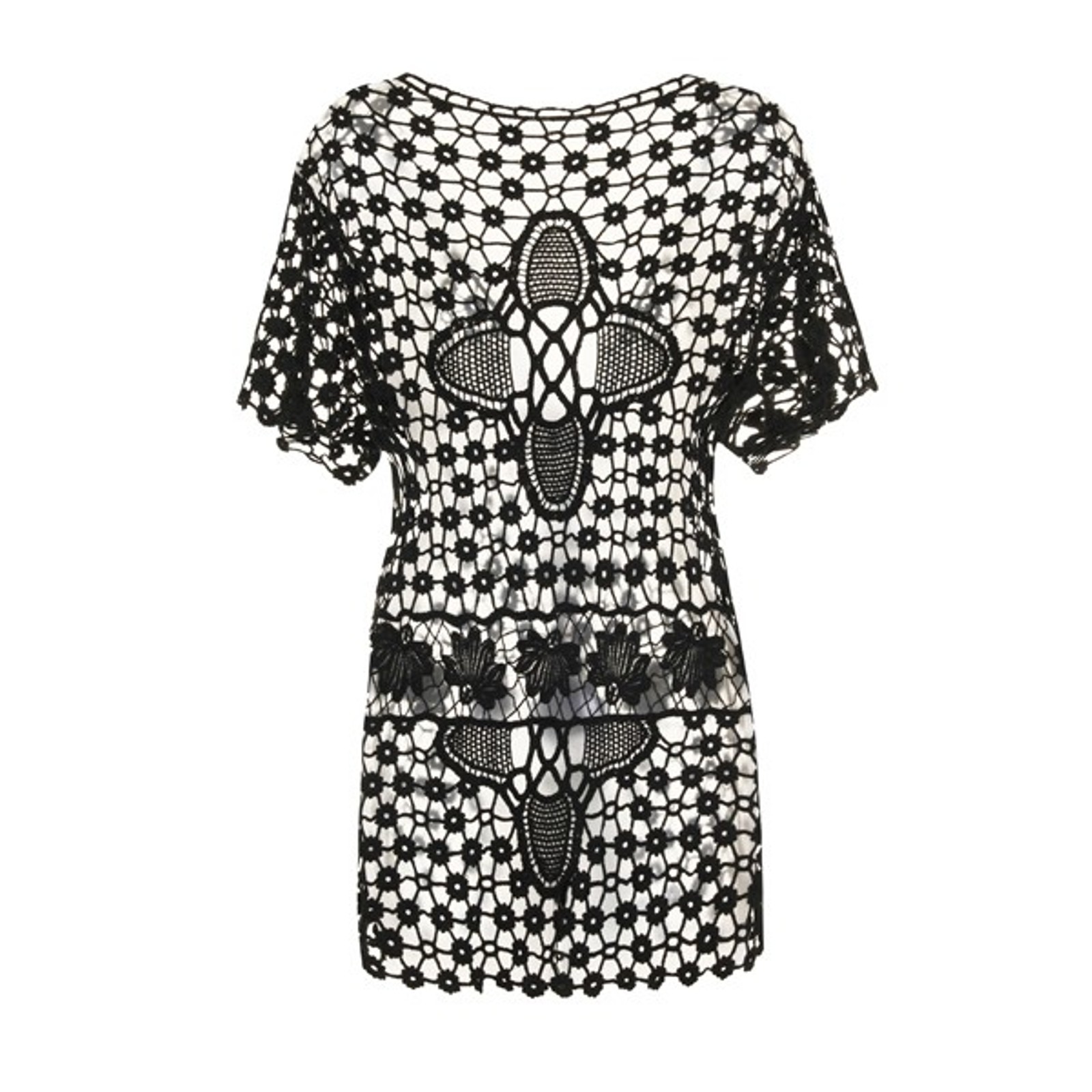 Womens Cotton Knitted Jacket Cover Up Ladies Crochet Beach Summer Holiday Top - Picture 7 of 11