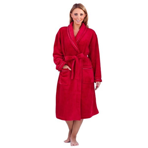 LUXURY WOMENS FULL LENGTH BATH ROBE DRESSING GOWN HOUSECOAT BELT LADIES